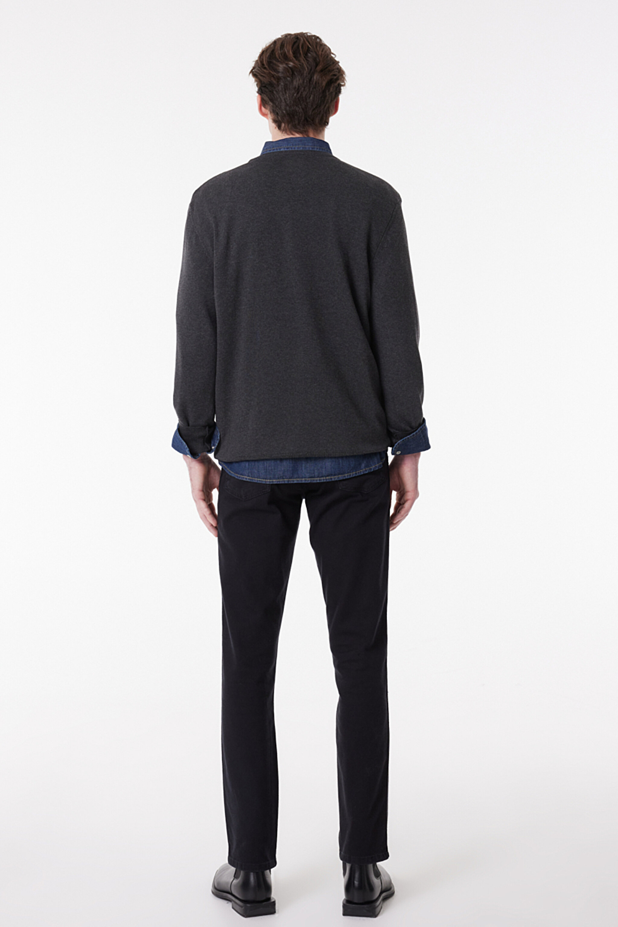 Texas Slim Fit Dar Kesim Normal Bel Esnek Jean Kot Pantolon - Black-W12S016100 (görsel 6)