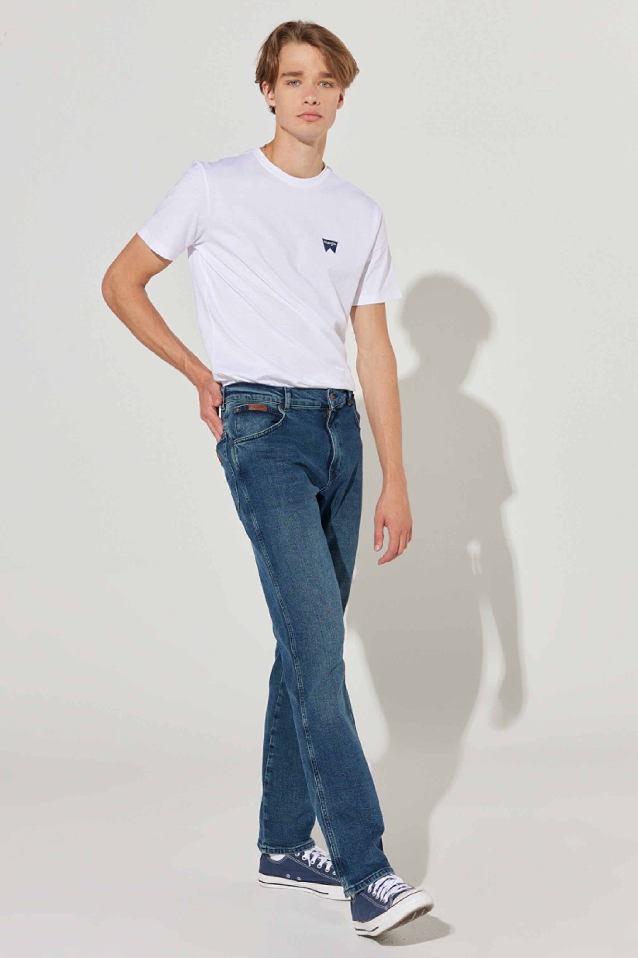 Texas Slim Fit Dar Kesim Normal Bel Mavi Esnek Jean Kot Pantolon - Mid Blue-W12S020XT (görsel 3)