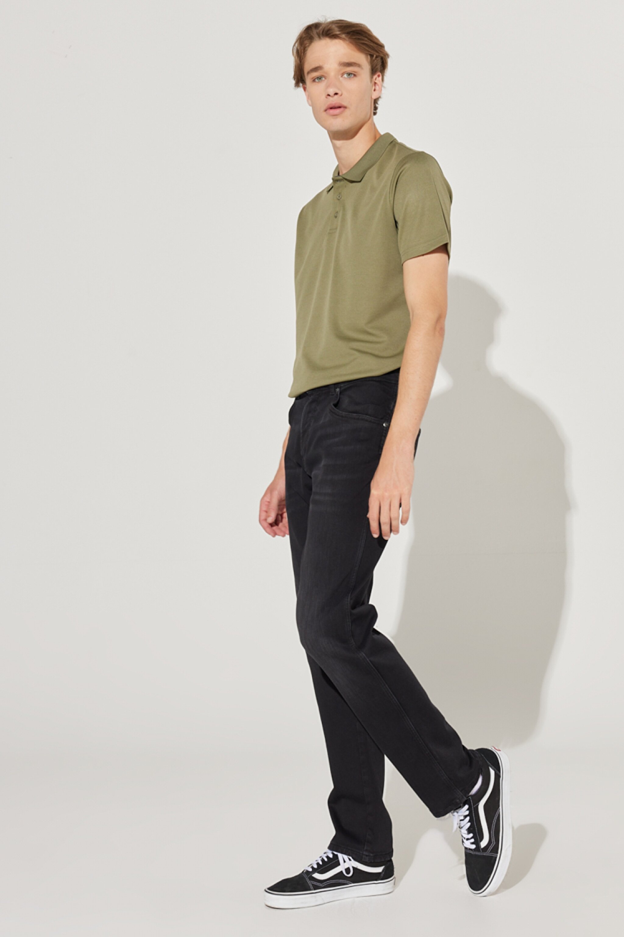 Texas Slim Fit Dar Kesim Normal Bel Esnek Jean Kot Pantolon - Black-W12S032001 (görsel 4)