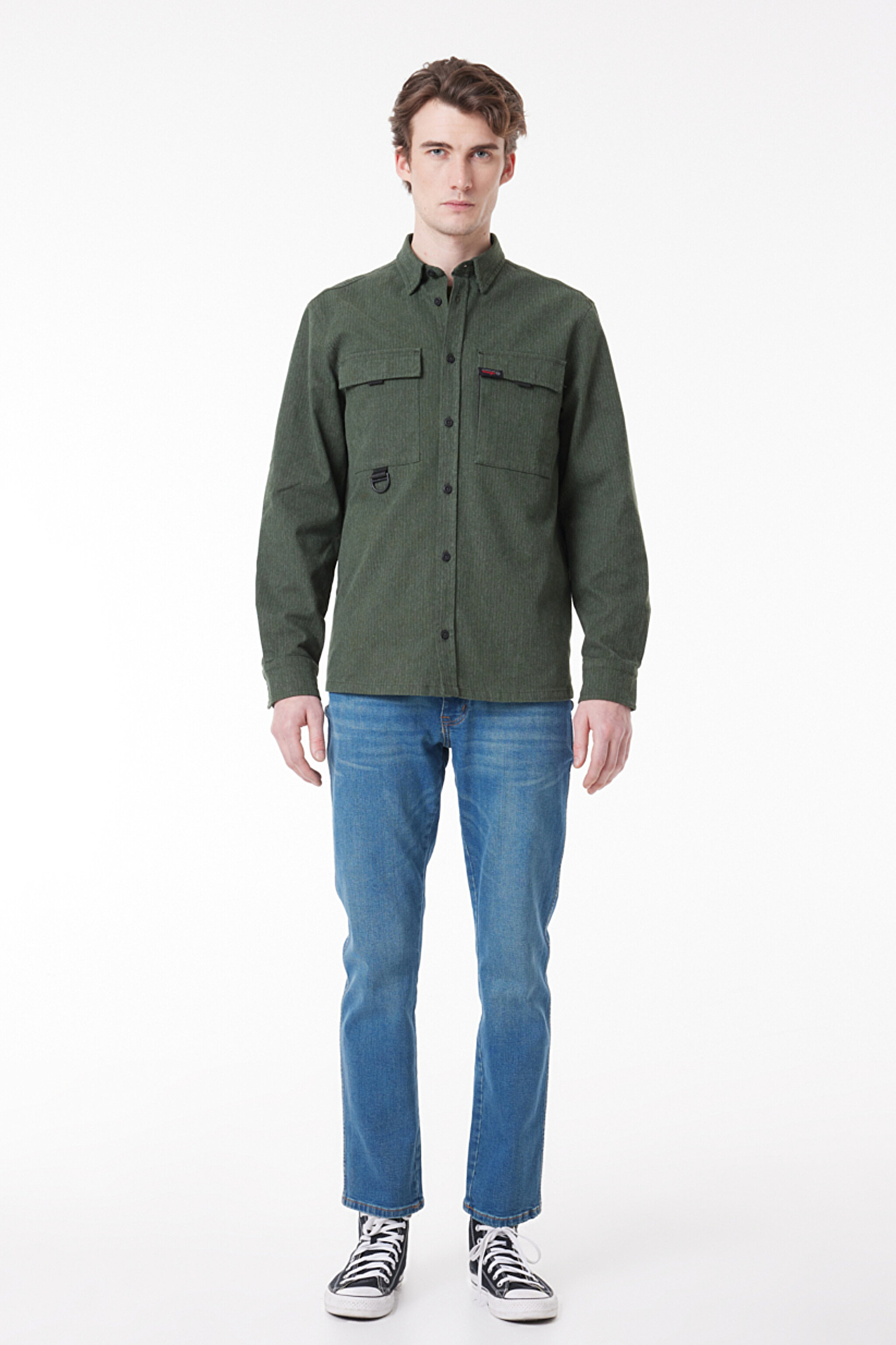 Texas Slim Fit Dar Kesim Normal Bel Mavi Esnek Jean Kot Pantolon - Mid Blue-W12S053XT (görsel 3)
