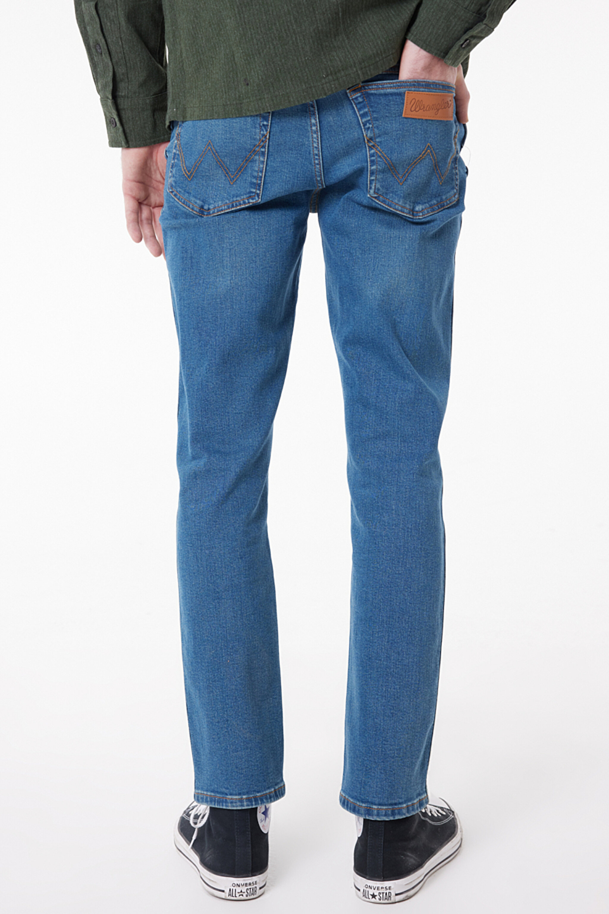 Texas Slim Fit Dar Kesim Normal Bel Mavi Esnek Jean Kot Pantolon - Mid Blue-W12S053XT (görsel 5)