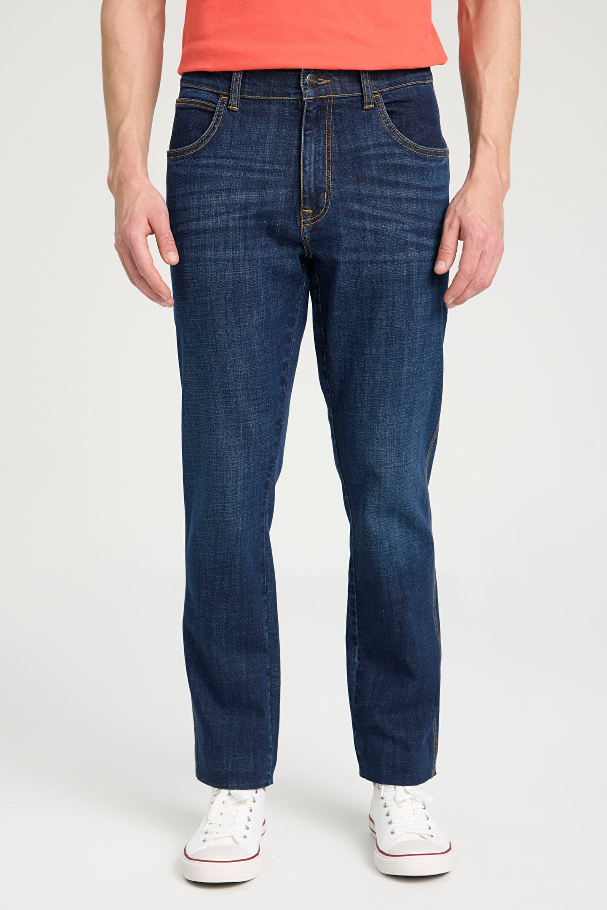 Slim Fit Dar Kesim Normal Bel Dar Paça Koyu Mavi Texas Jean Kot Pantolon - Balancing Act-W12S085W50 (görsel 4)