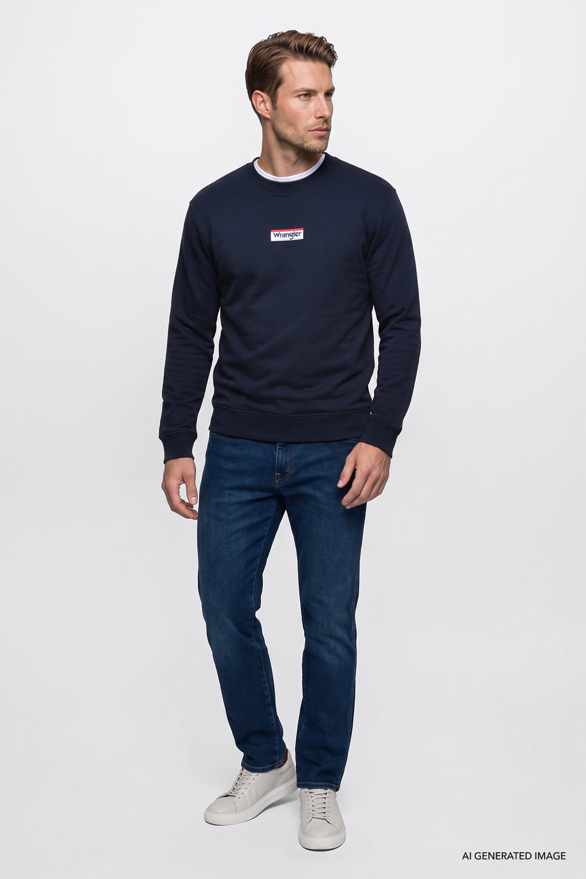 Texas Slim Fit Dar Kesim Normal Bel Dar Paça Koyu Mavi Pamuklu Esnek Jean Denim Pantolon - Dark Indigo-W12S120032317