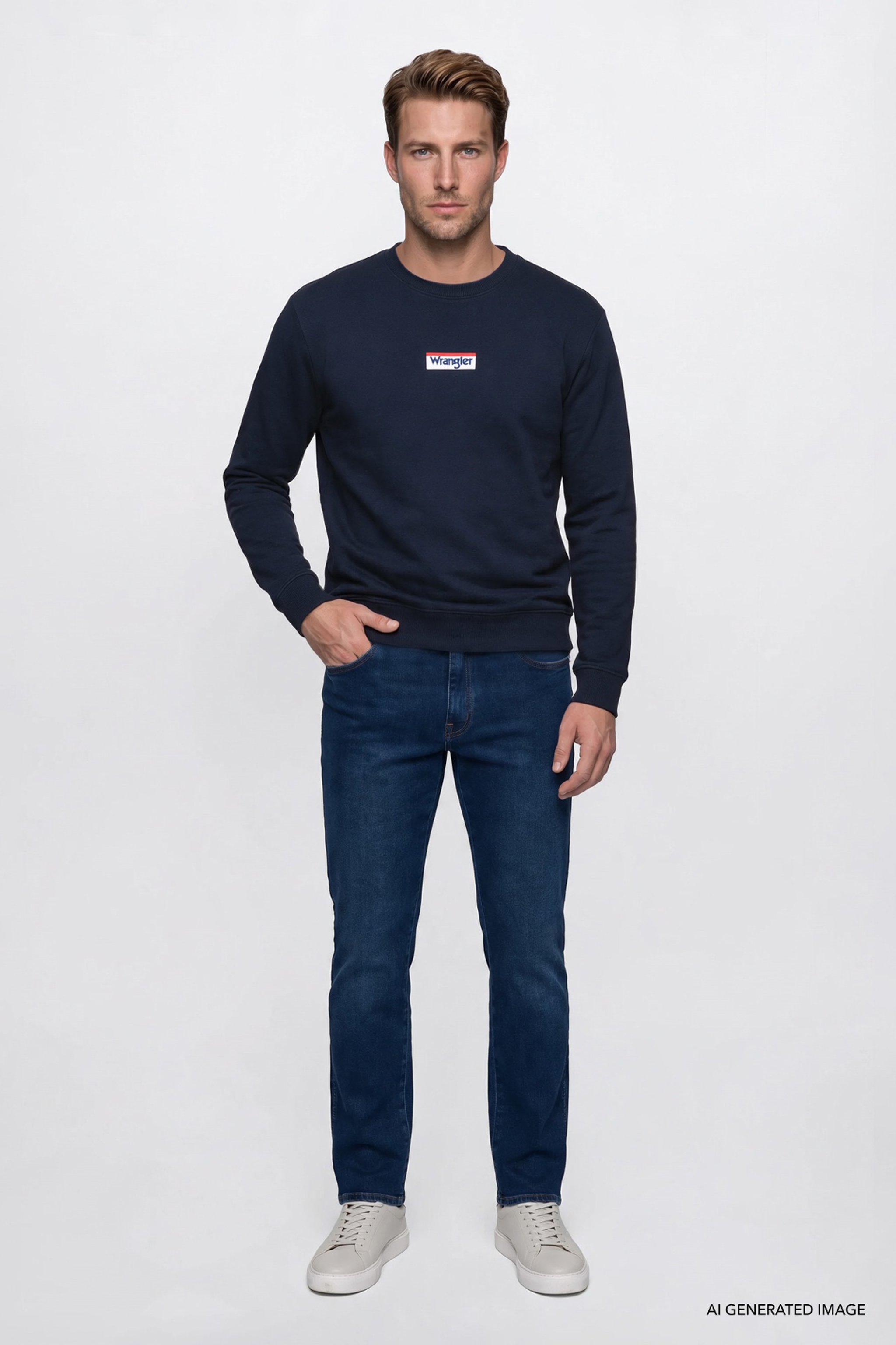 Texas Slim Fit Dar Kesim Normal Bel Dar Paça Koyu Mavi Pamuklu Esnek Jean Denim Pantolon - Dark Indigo-W12S120032317 (görsel 2)