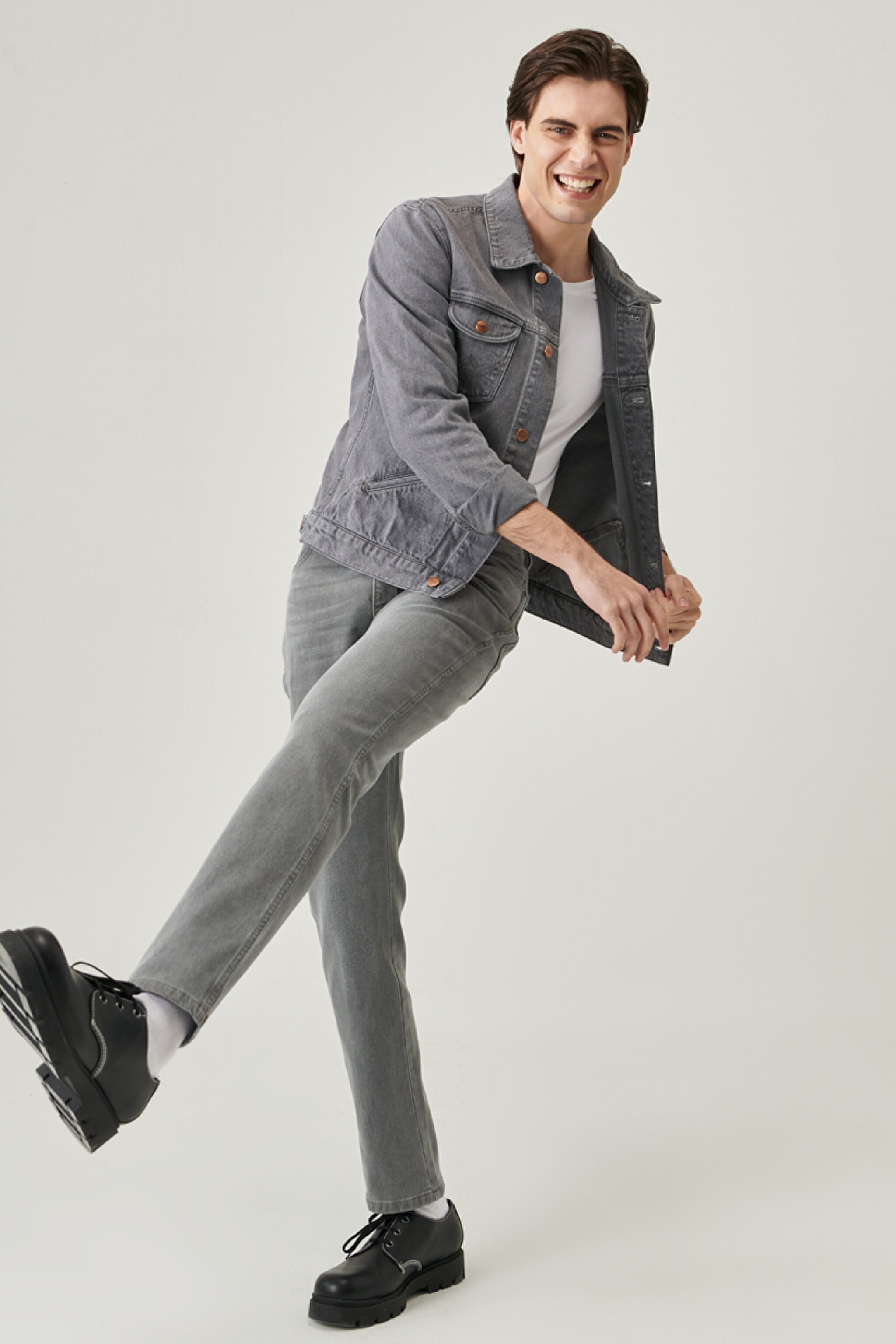 Texas Slim Fit Strech Jean Pantolon - Golden Grey-W12S3039H (görsel 3)