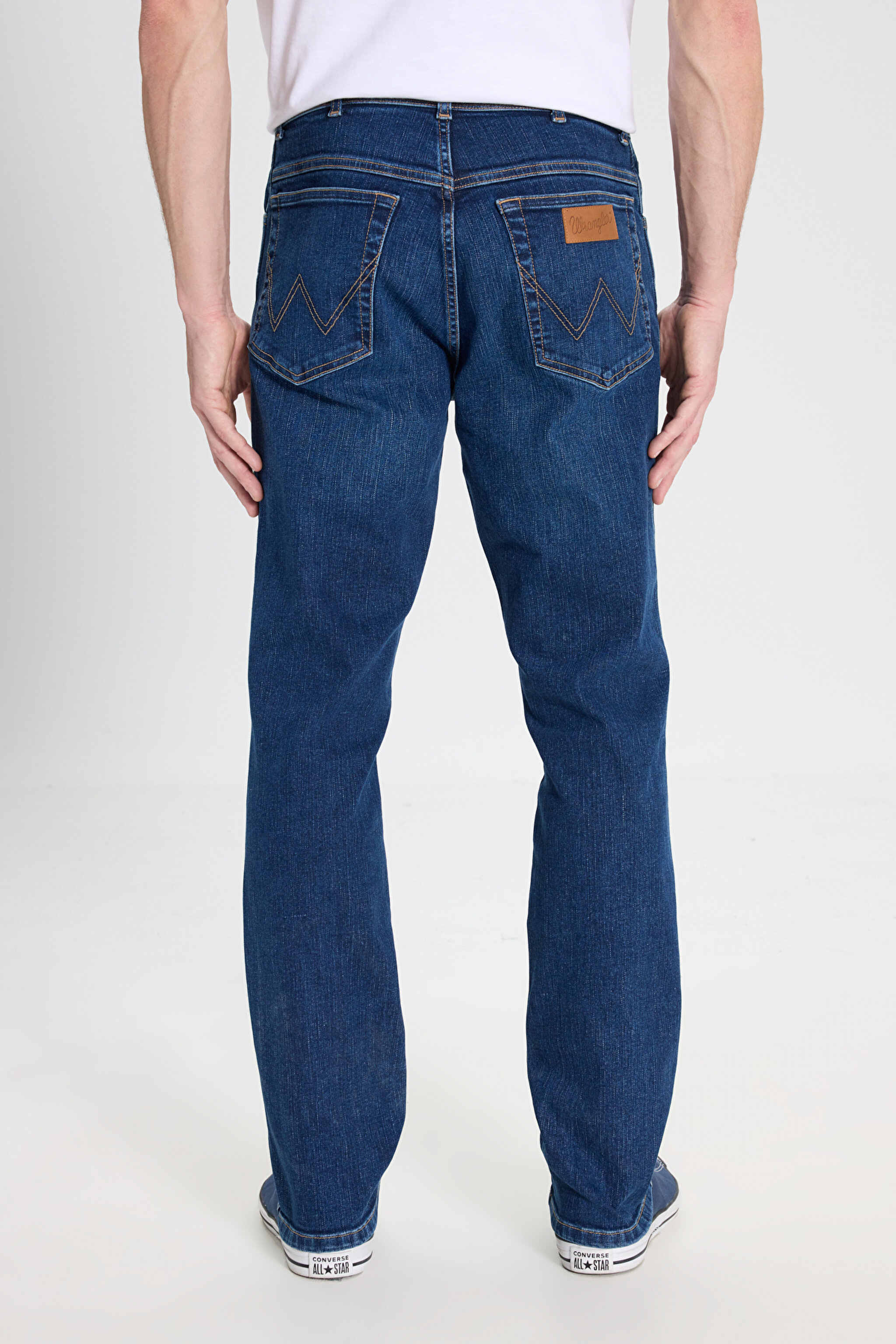 Slim Fit Dar Kesim Normal Bel Dar Paça Texas Koyu Mavi Esnek Jean