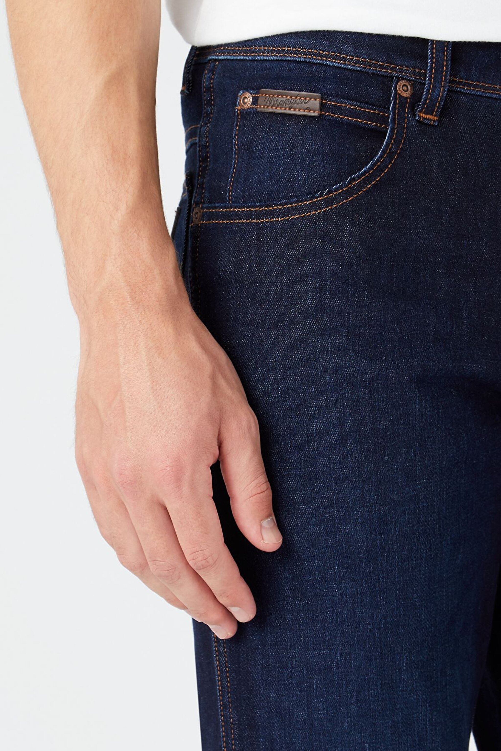 Texas Slim Fit Normal Bel Denim Esnek Jean Kot Pantolon - Dark Blue-W12SAO990 (görsel 4)