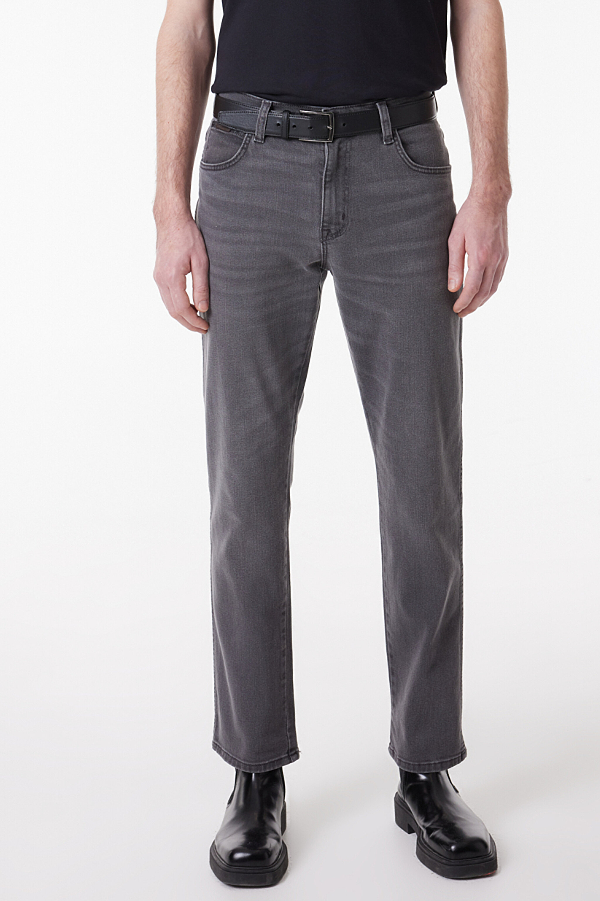 Slim Fit Dar Kesim Normal Bel Gri Esnek Texas Jean Denim Kot Pantolon