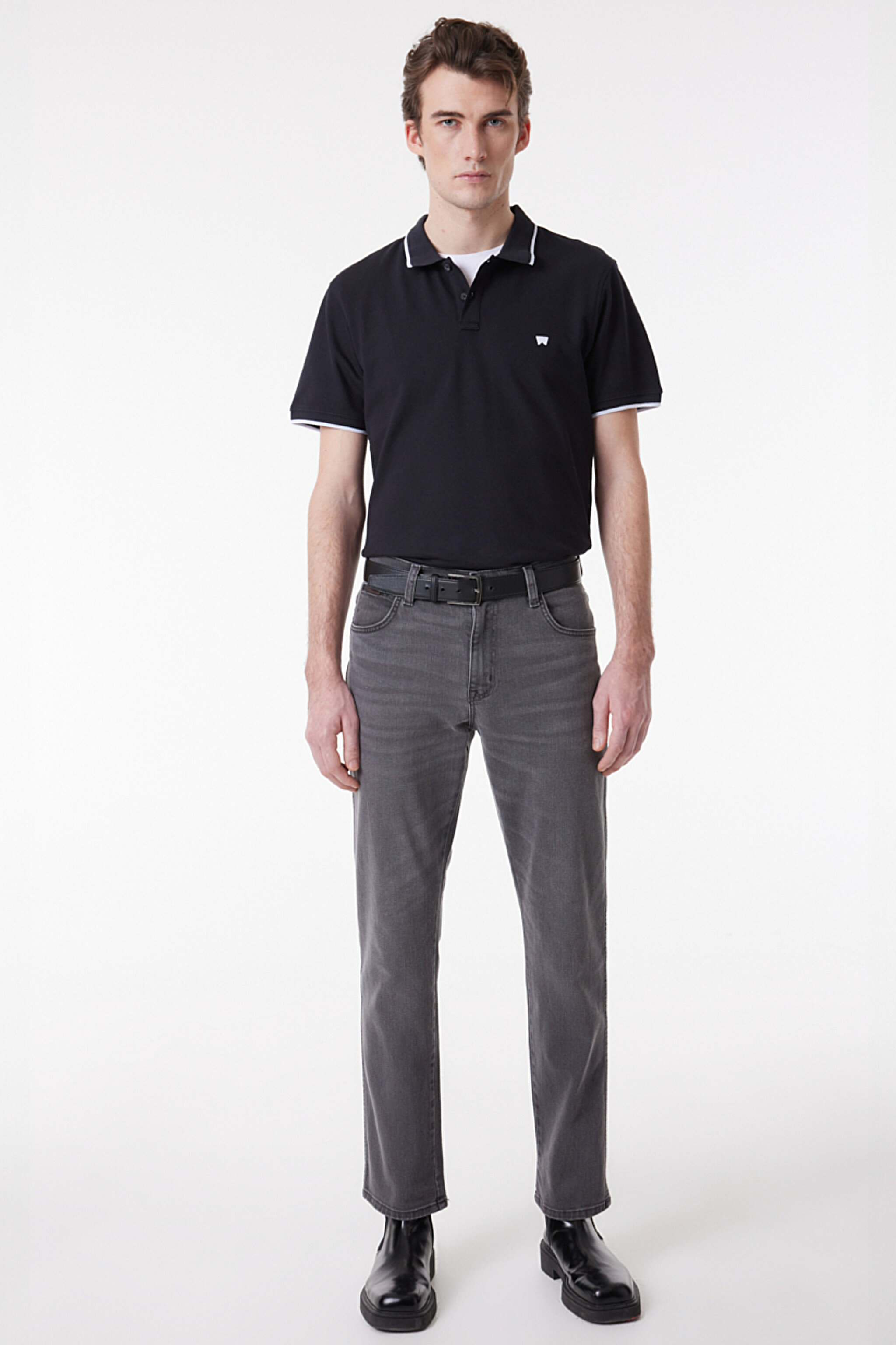 Slim Fit Dar Kesim Normal Bel Gri Esnek Texas Jean Denim Kot Pantolon - Vibration-W12SBY852 (görsel 3)