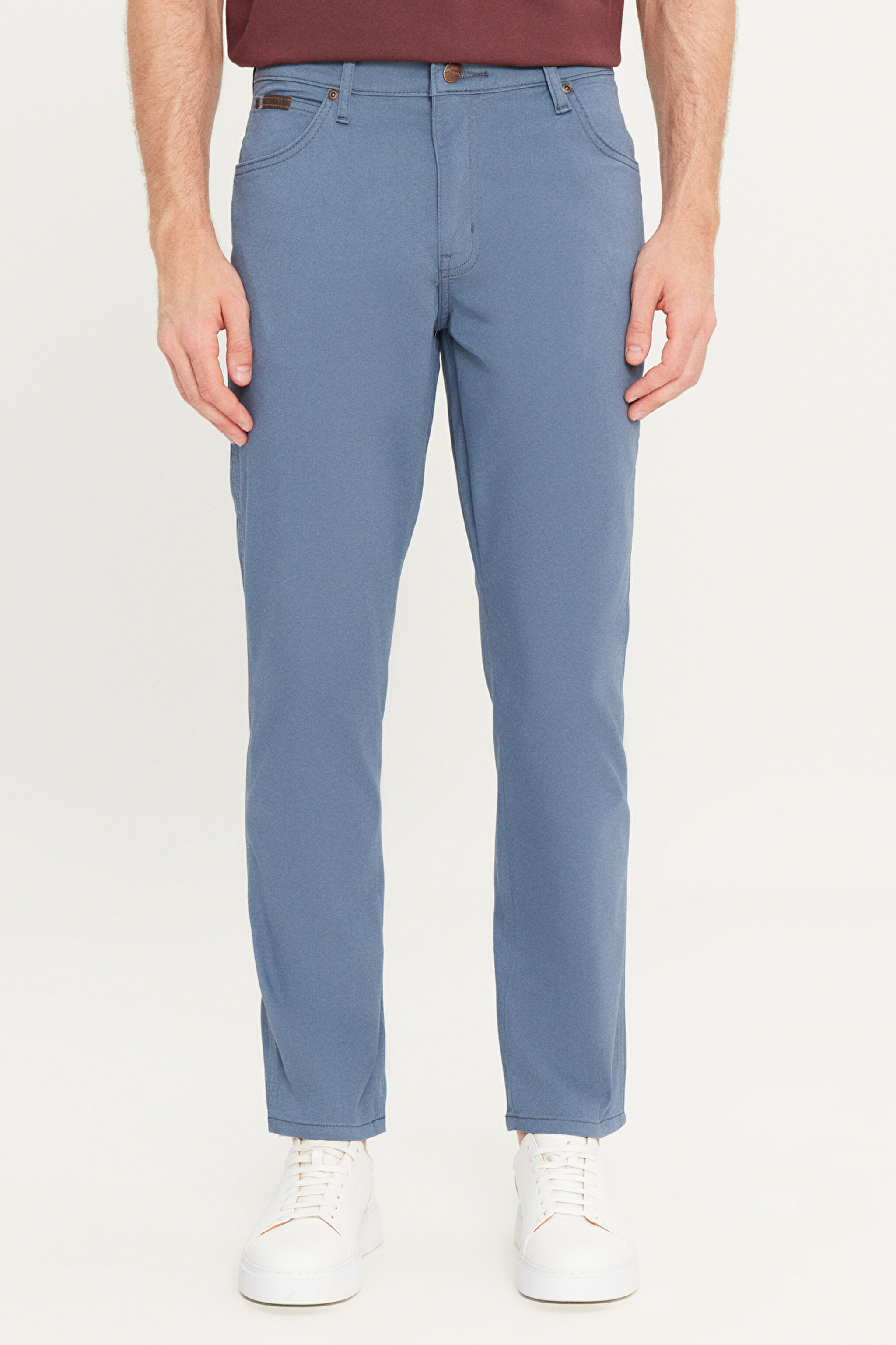 Texas Slim Fit Dar Kesim Dar Paça Pamuklu Esnek Mavi Pantolon - Blue-W12SEA73K (görsel 3)
