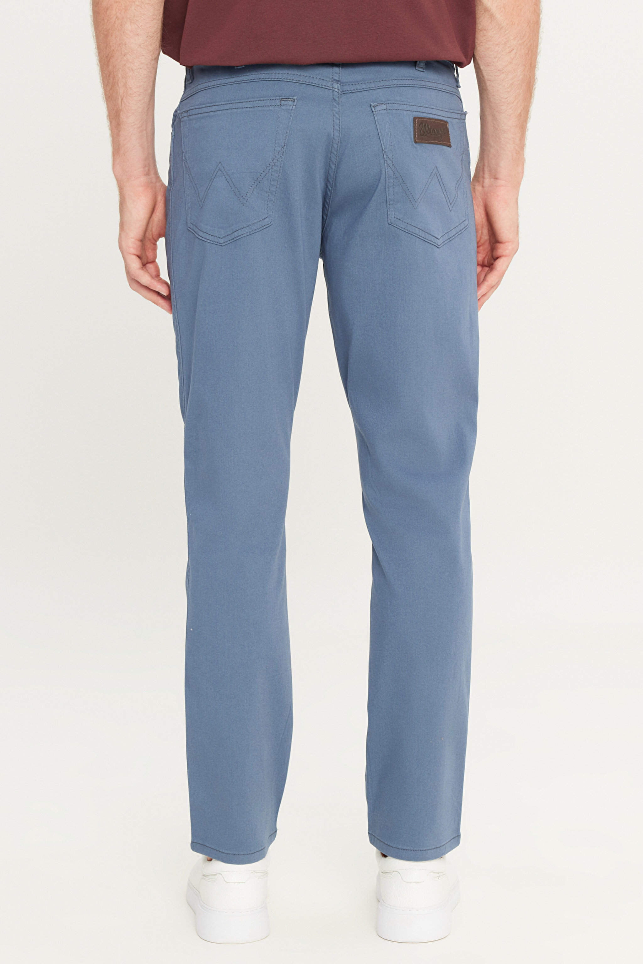 Texas Slim Fit Dar Kesim Dar Paça Pamuklu Esnek Mavi Pantolon - Blue-W12SEA73K (görsel 4)