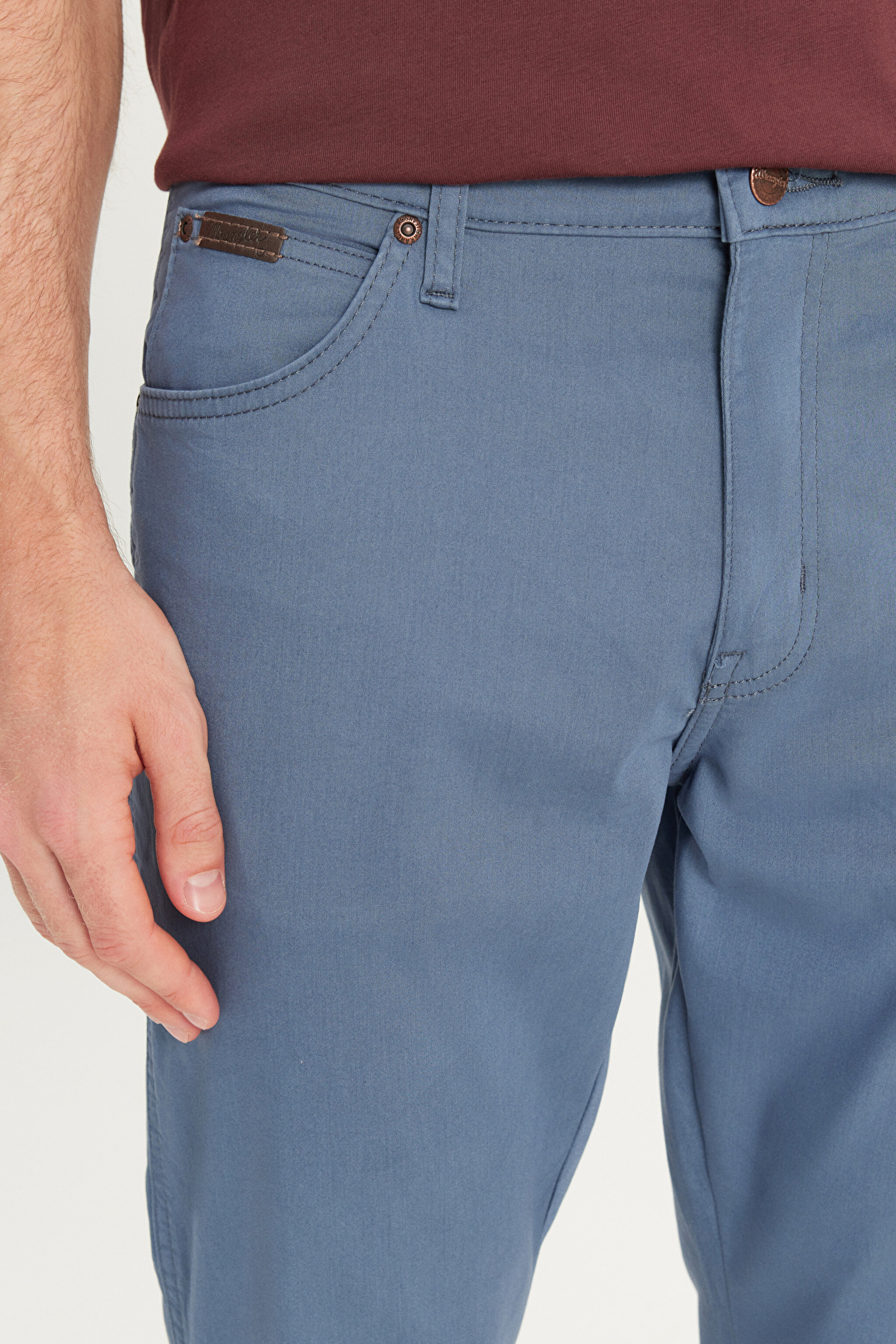 Texas Slim Fit Dar Kesim Dar Paça Pamuklu Esnek Mavi Pantolon - Blue-W12SEA73K (görsel 5)