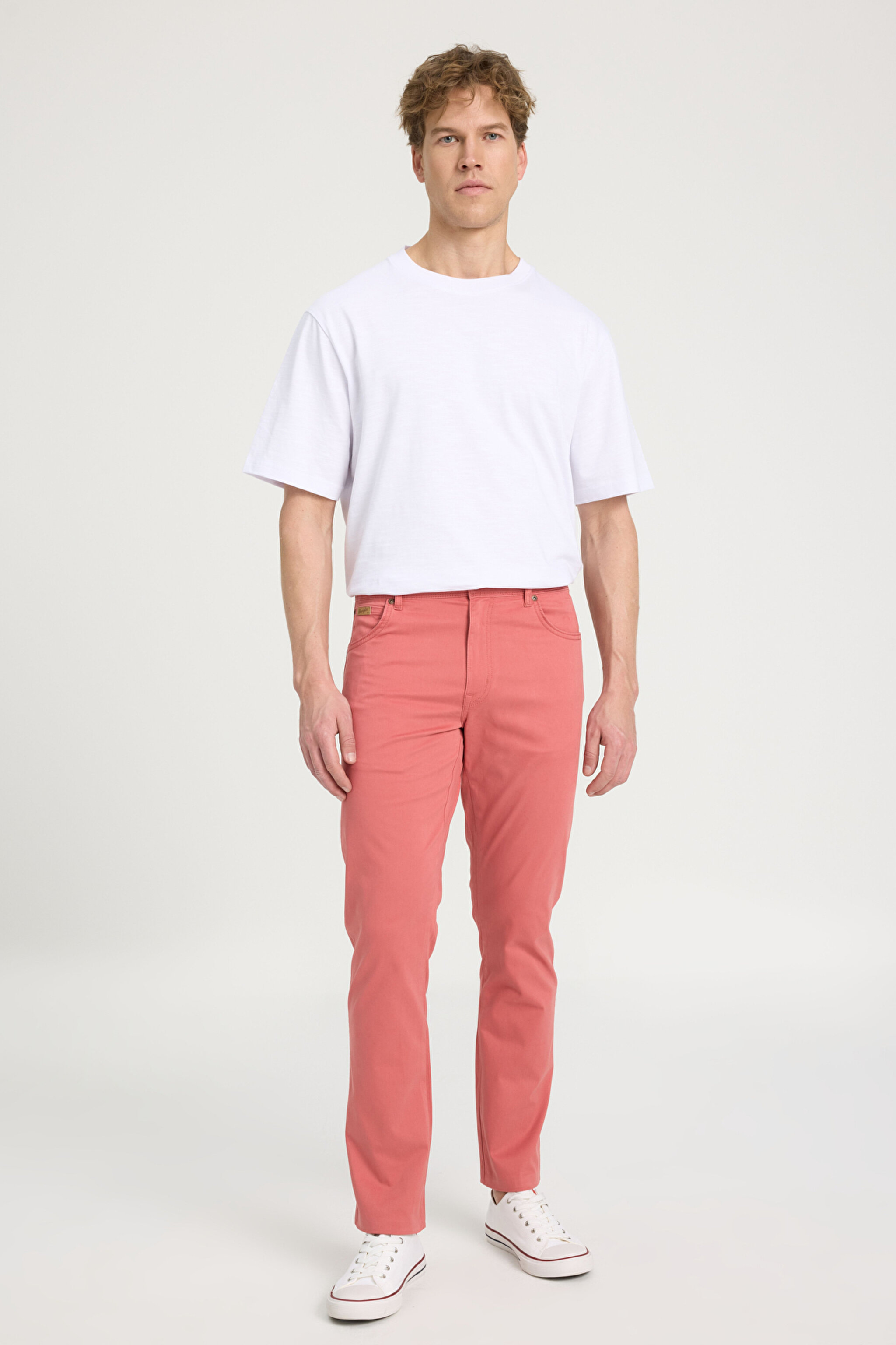Texas Slim Fit Dar Kesim Normal Bel Kiremit Esnek Pantolon - Faded Rose-W12SEAXAP (görsel 2)