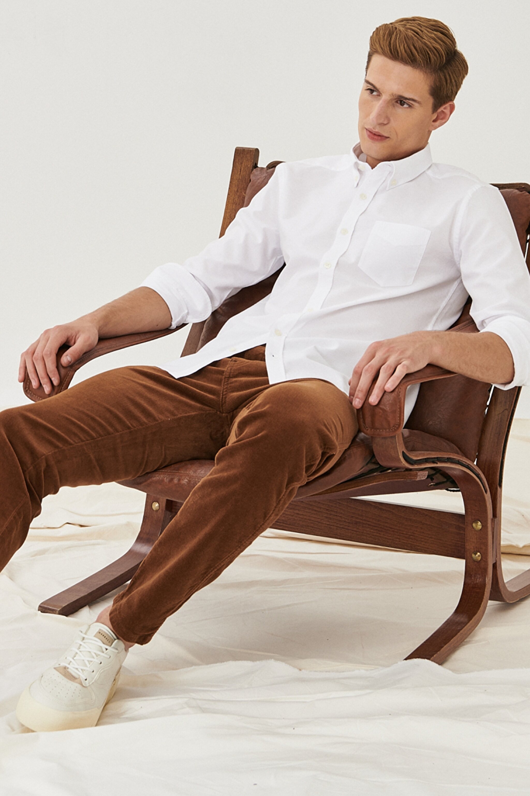 Texas Slim Fit Normal Bel Esnek Pantolon - Brown-W12SECH28 (görsel 3)