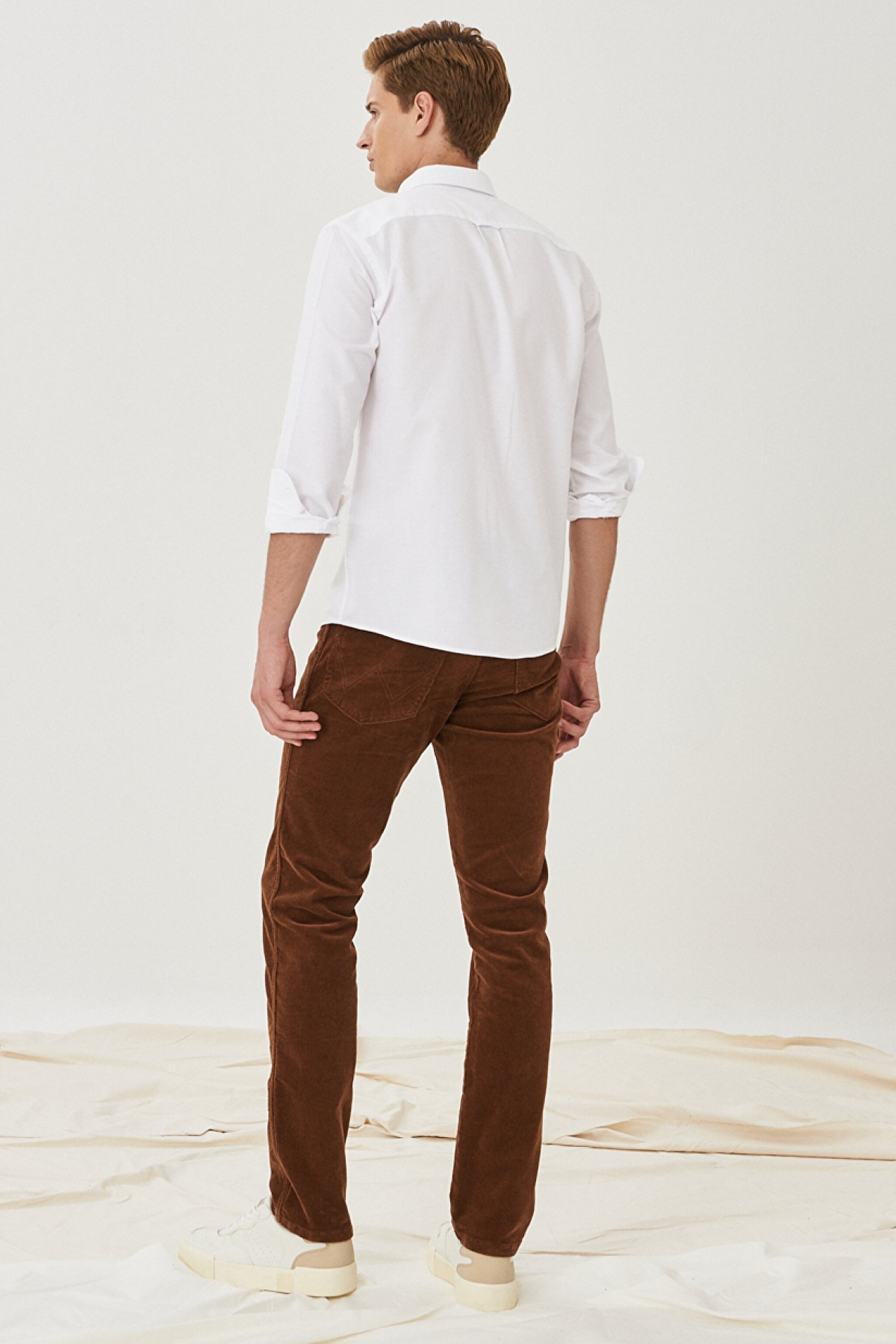 Texas Slim Fit Normal Bel Esnek Pantolon - Brown-W12SECH28 (görsel 6)