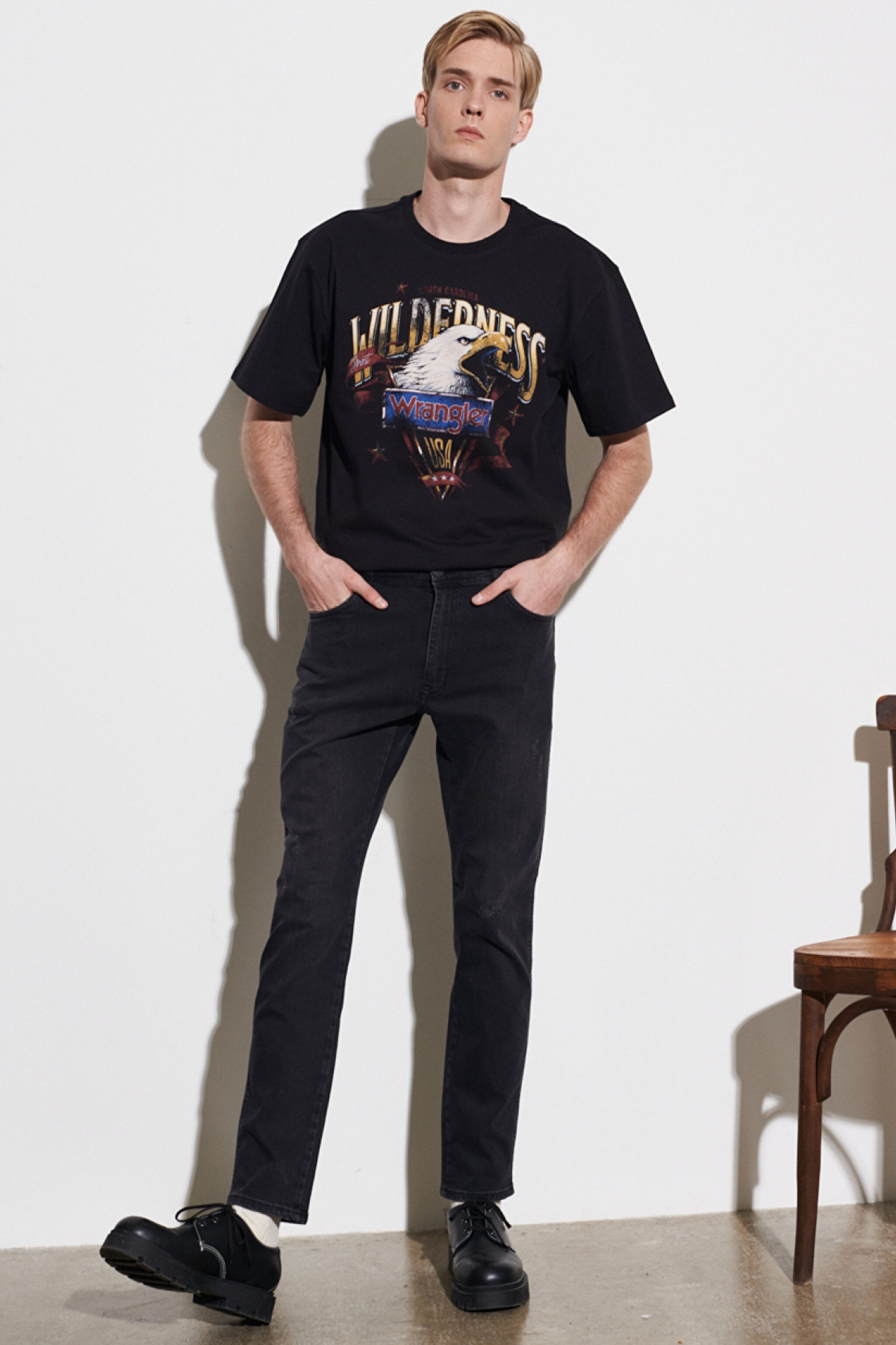 Texas Tapered Regular Fit Denim Esnek Jean Kot Pantolon - Venom Black-W12T001009