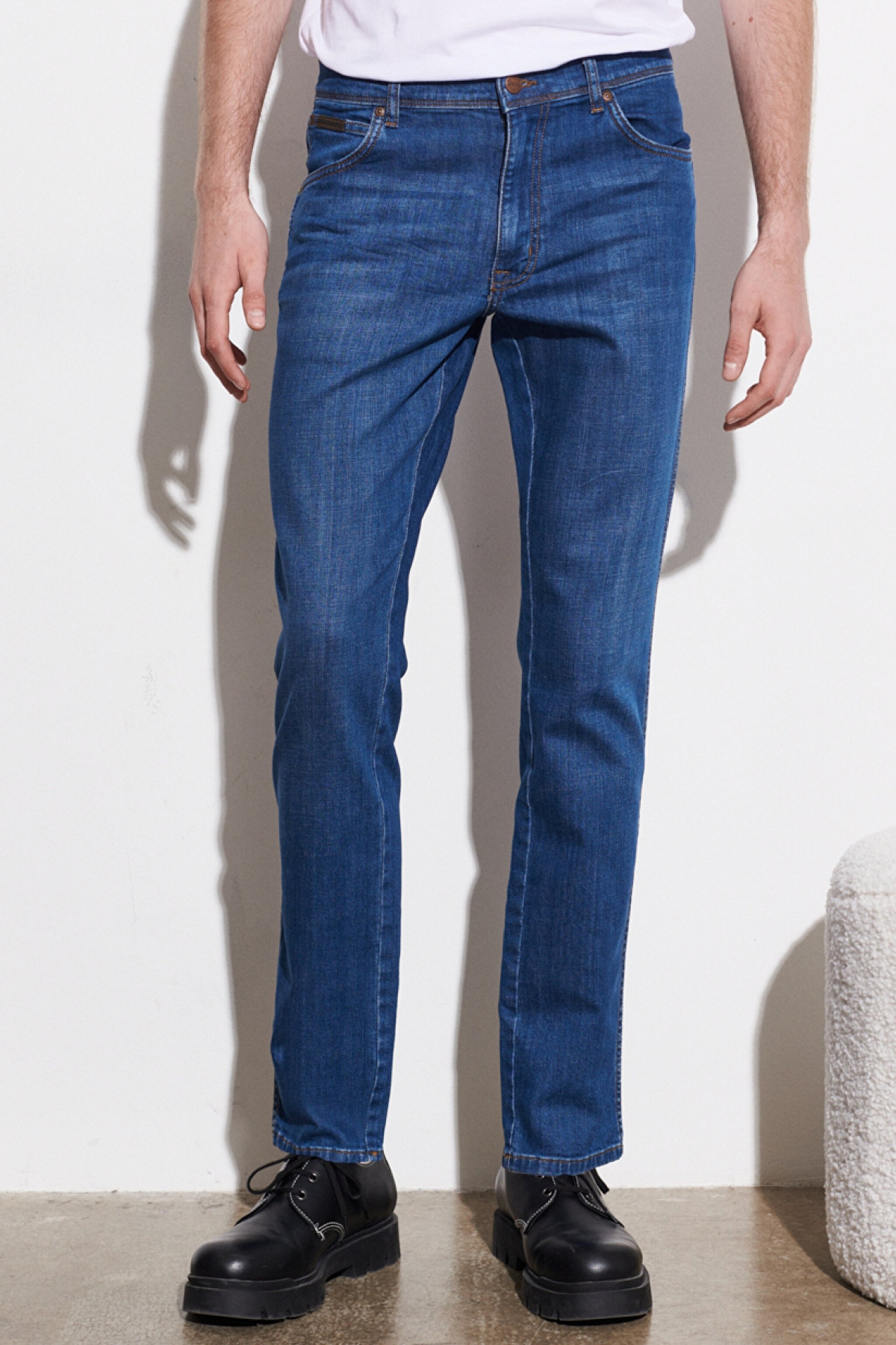 Texas Regular Tapered Fit Düşük Bel Mavi Esnek Jean Kot Pantolon - Dark Blue-W12T008408