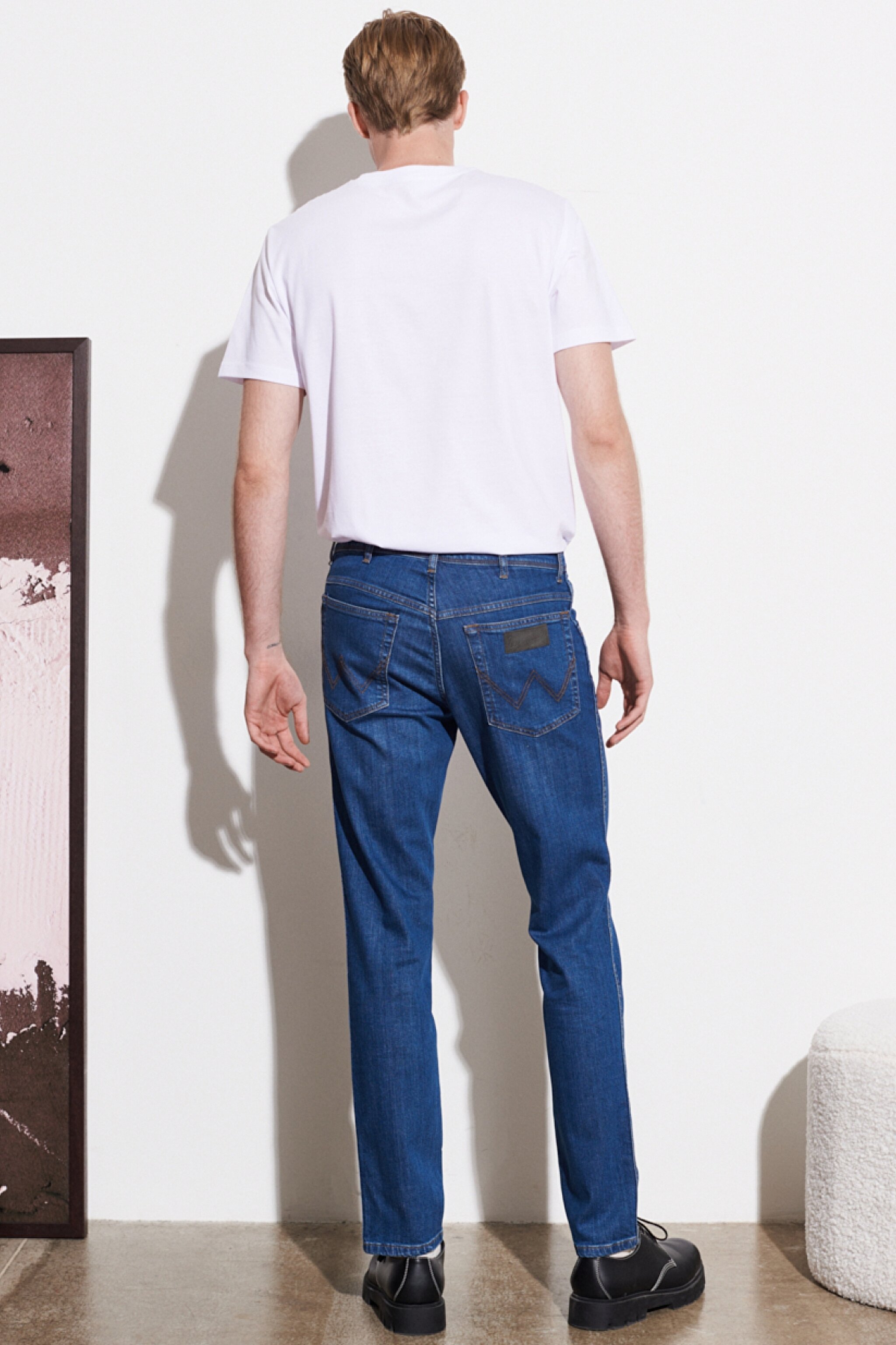 Texas Regular Tapered Fit Düşük Bel Mavi Esnek Jean Kot Pantolon - Dark Blue-W12T008408 (görsel 6)