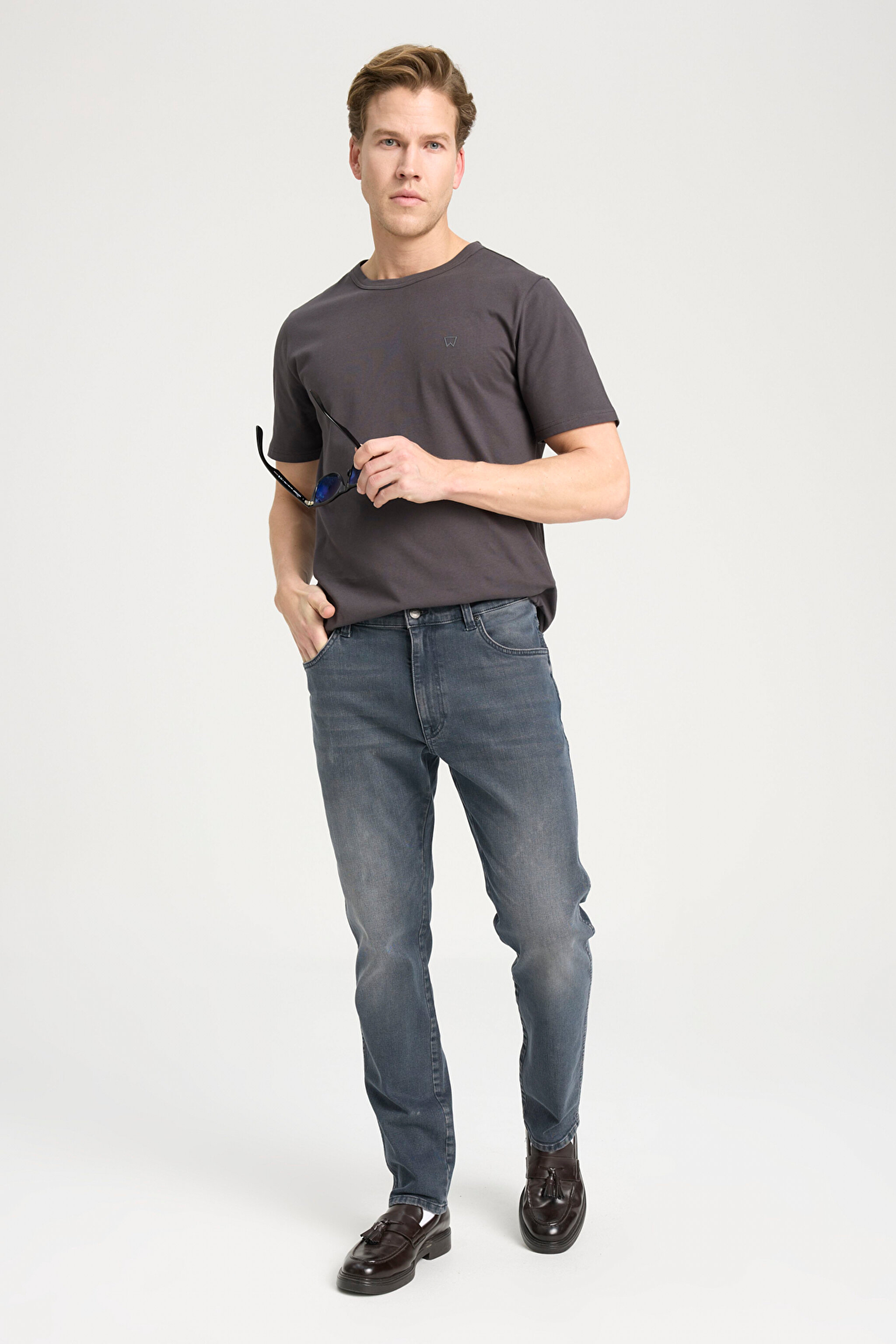 Texas Tapered Slim Fit Dar Kesim Düşük Bel Mavi Esnek Jean Kot Pantolon