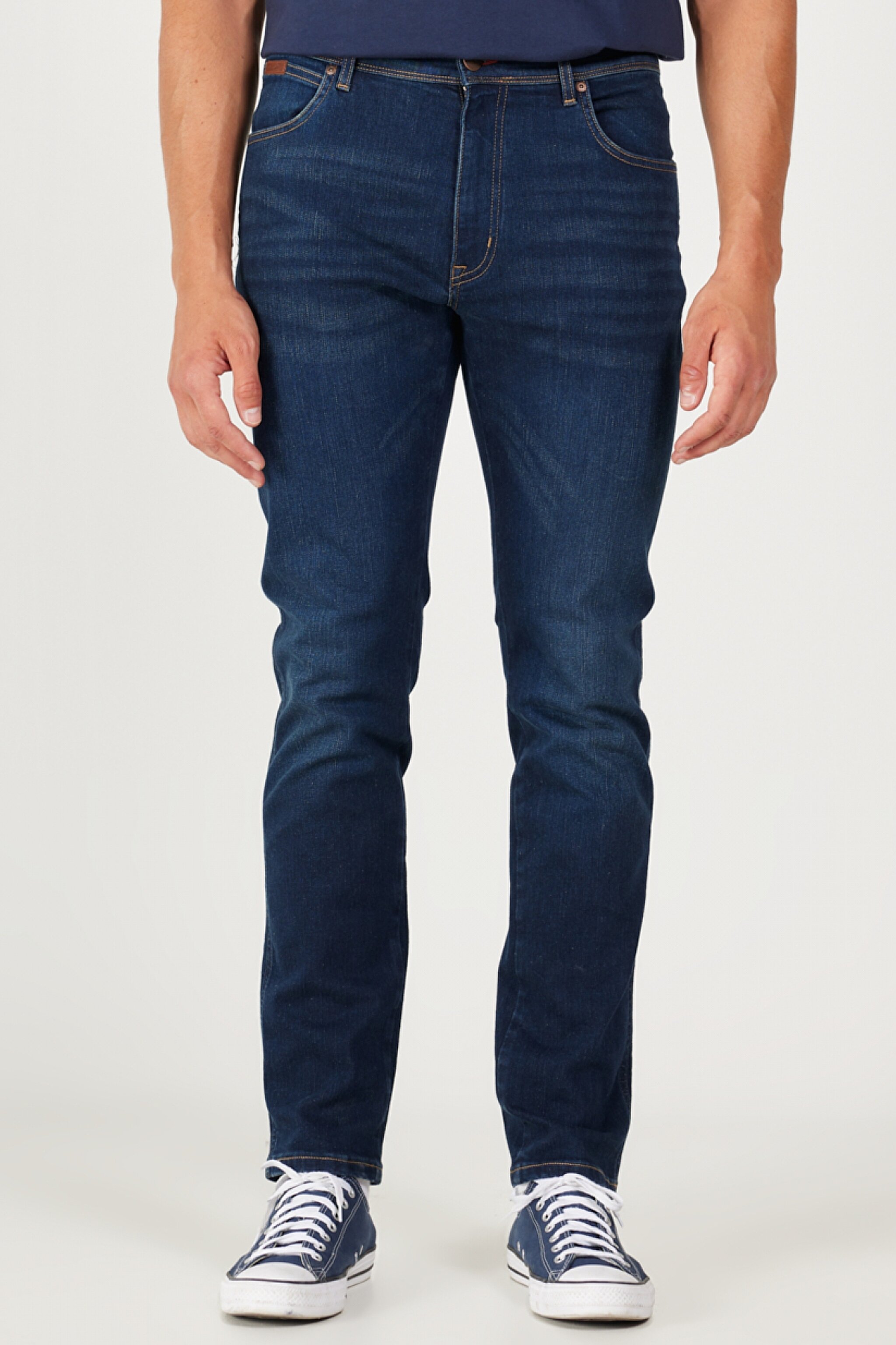 Texas Regular Tapered Fit Normal Kesim Koyu Mavi Esnek Jean Kot Pantolon - Mid Blue-W12T017XT