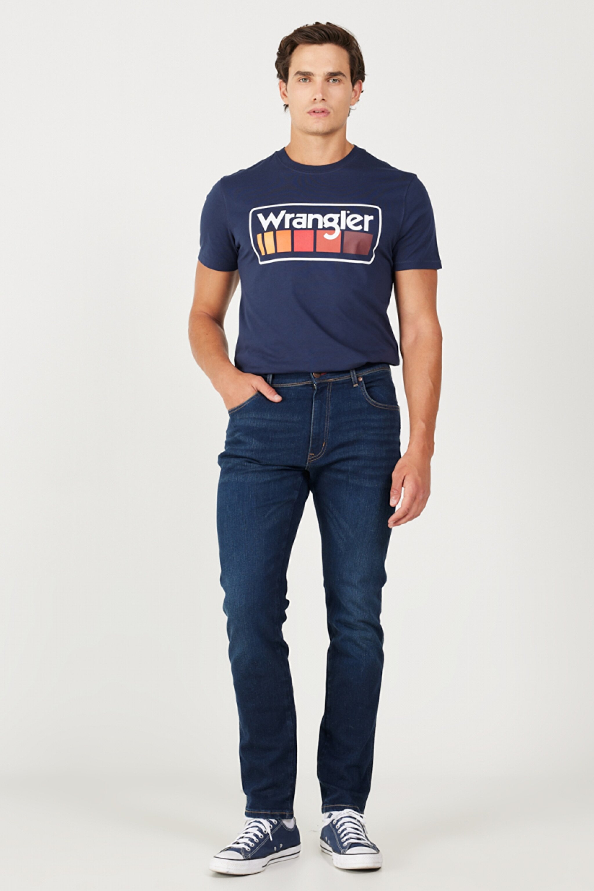 Texas Regular Tapered Fit Normal Kesim Koyu Mavi Esnek Jean Kot Pantolon - Mid Blue-W12T017XT (görsel 3)