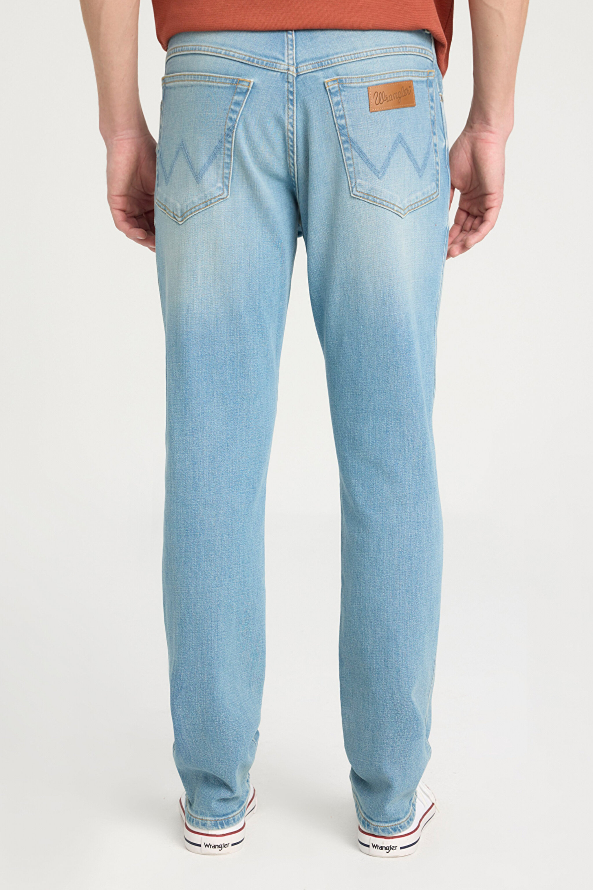 Regular Fit Normal Kesim Düşük Bel Dar Paça Açık Mavi Texas Tapered Jean Kot Pantolon - Light Blue-W12T023404 (görsel 5)
