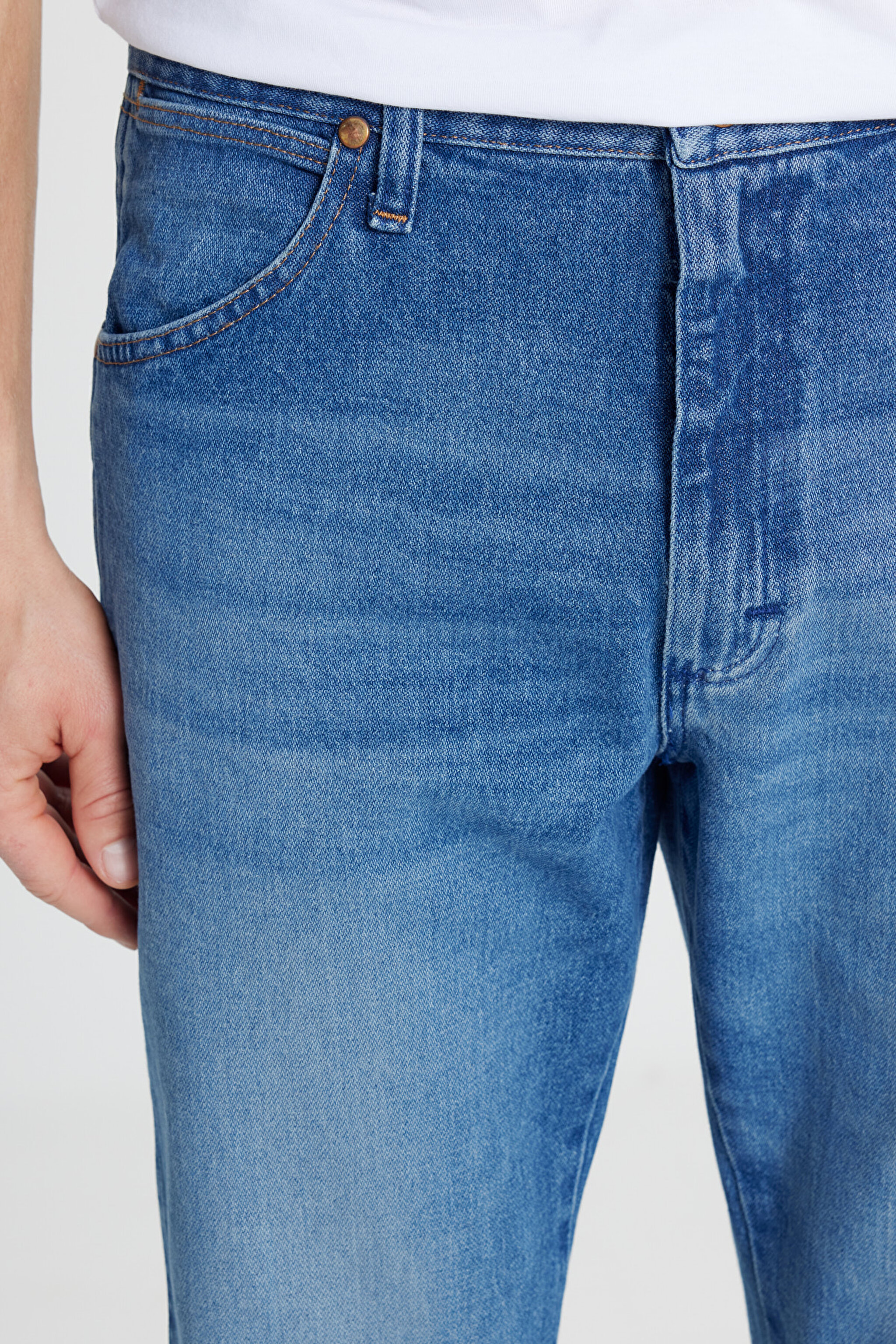 %100 Pamuk Bootcut Fit Cepli Jean Kot Denim Pantolon - Breeze Hunter-W13Z7358419B (görsel 4)