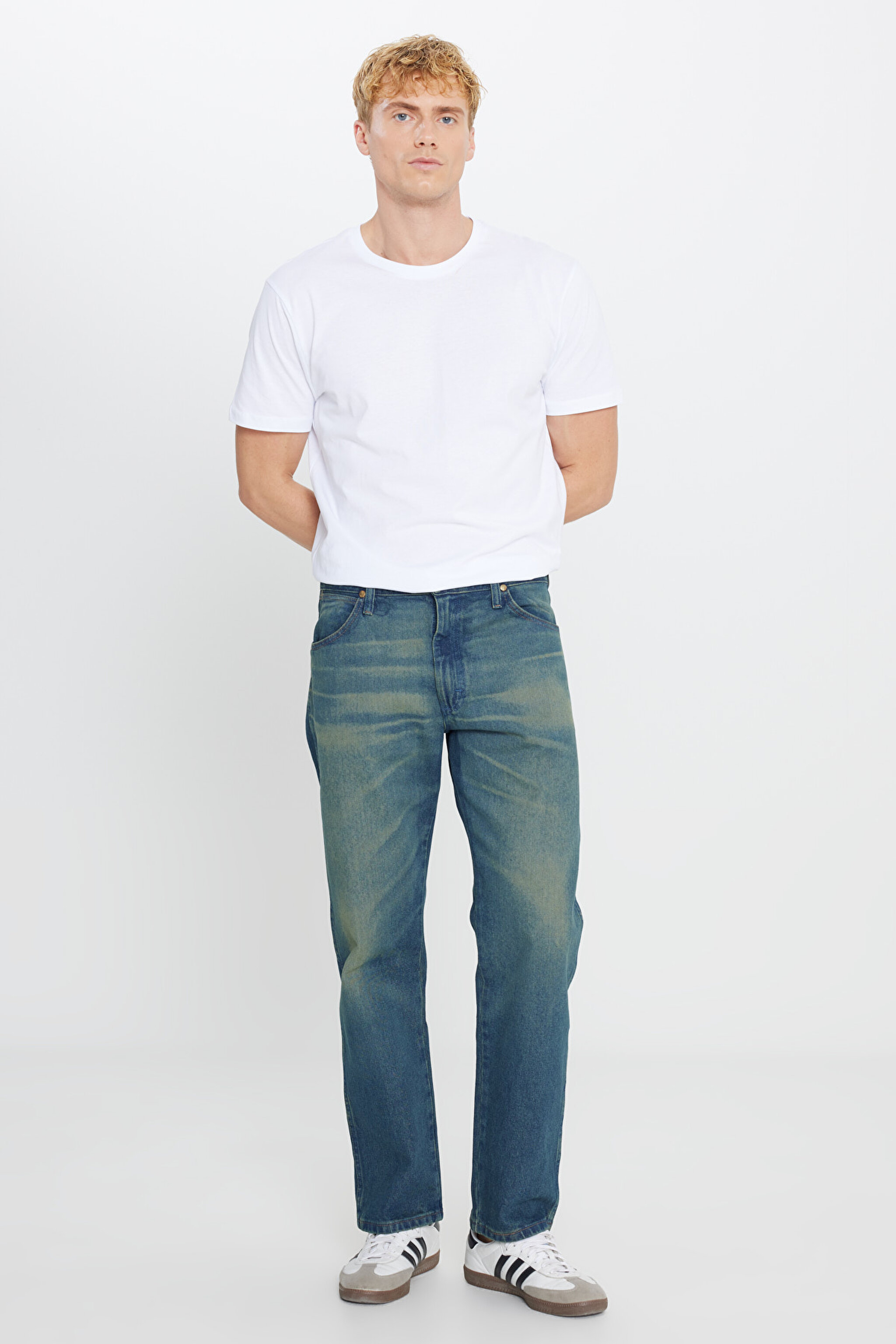 %100 Pamuk Bootcut Fit Cepli Jean Kot Denim Pantolon - Stormy-W13Z7358422S