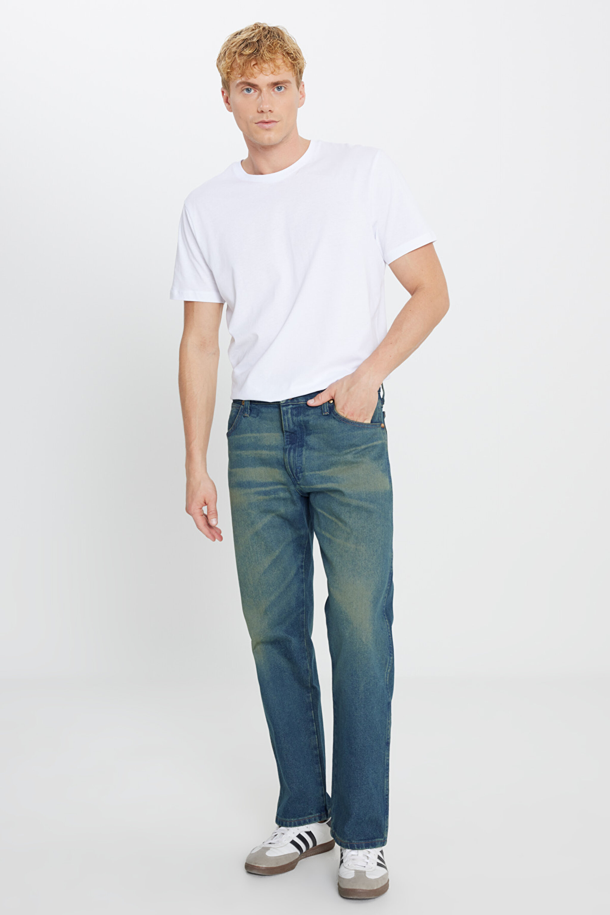 %100 Pamuk Bootcut Fit Cepli Jean Kot Denim Pantolon - Stormy-W13Z7358422S (görsel 2)