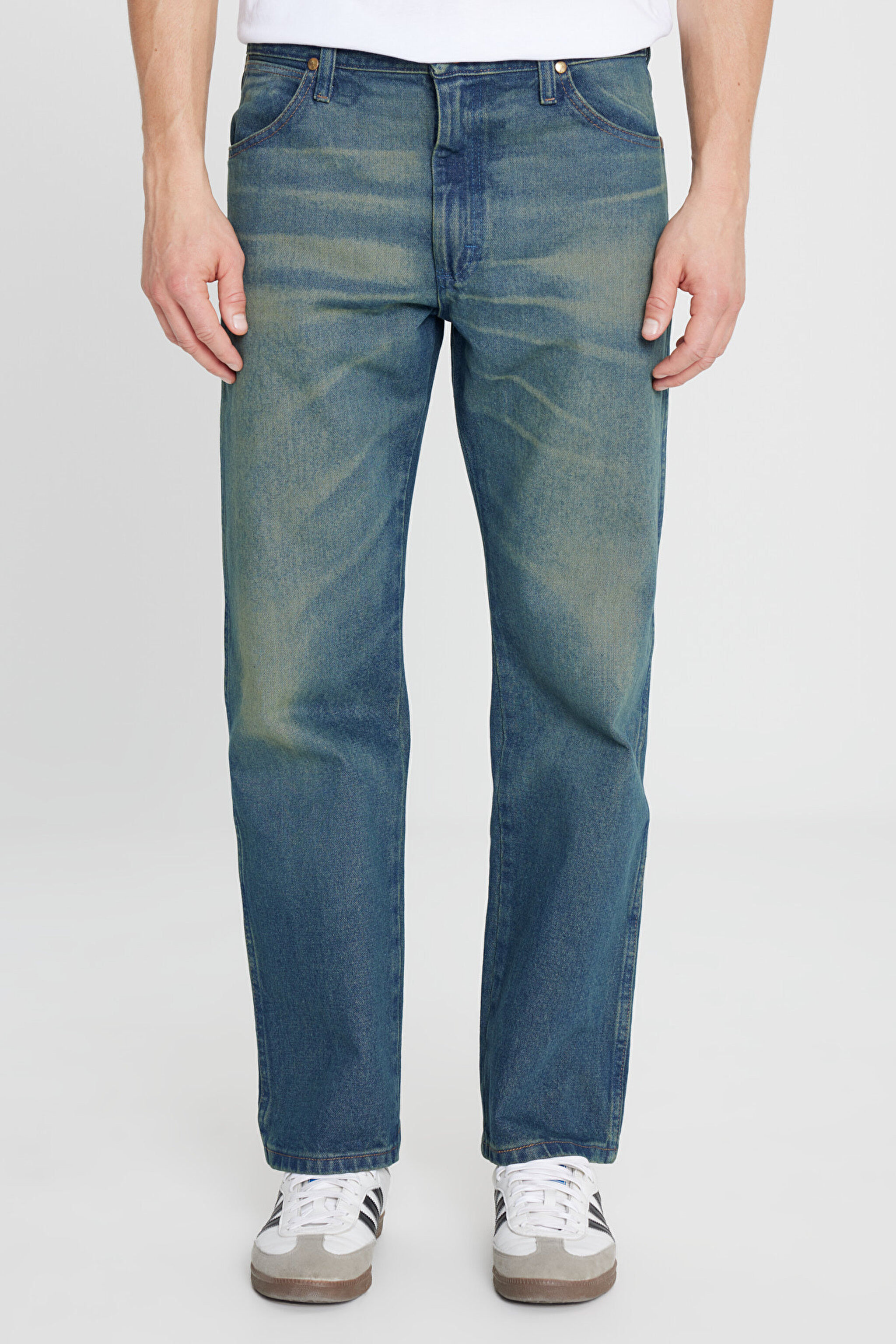 %100 Pamuk Bootcut Fit Cepli Jean Kot Denim Pantolon - Stormy-W13Z7358422S (görsel 3)