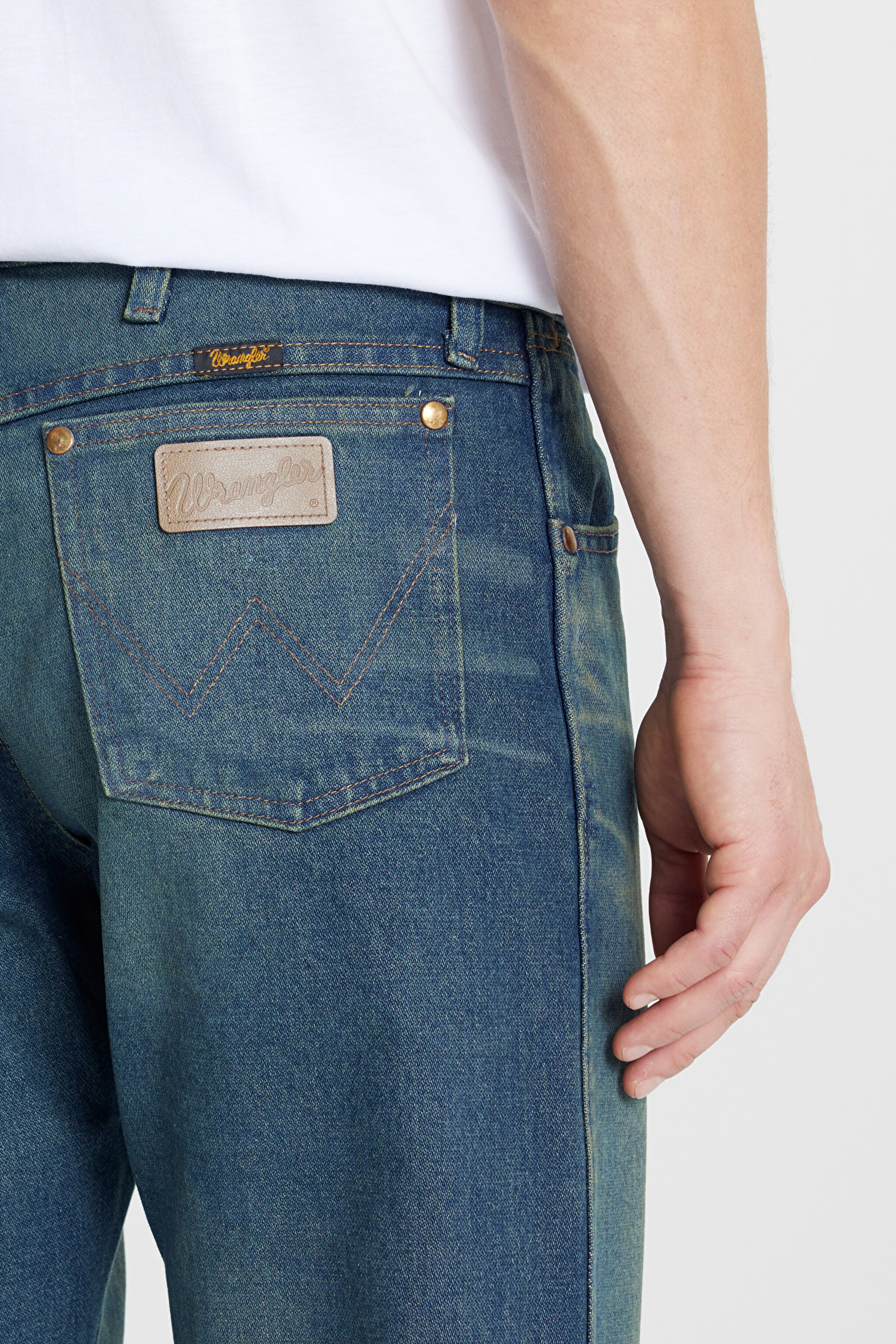 %100 Pamuk Bootcut Fit Cepli Jean Kot Denim Pantolon - Stormy-W13Z7358422S (görsel 5)