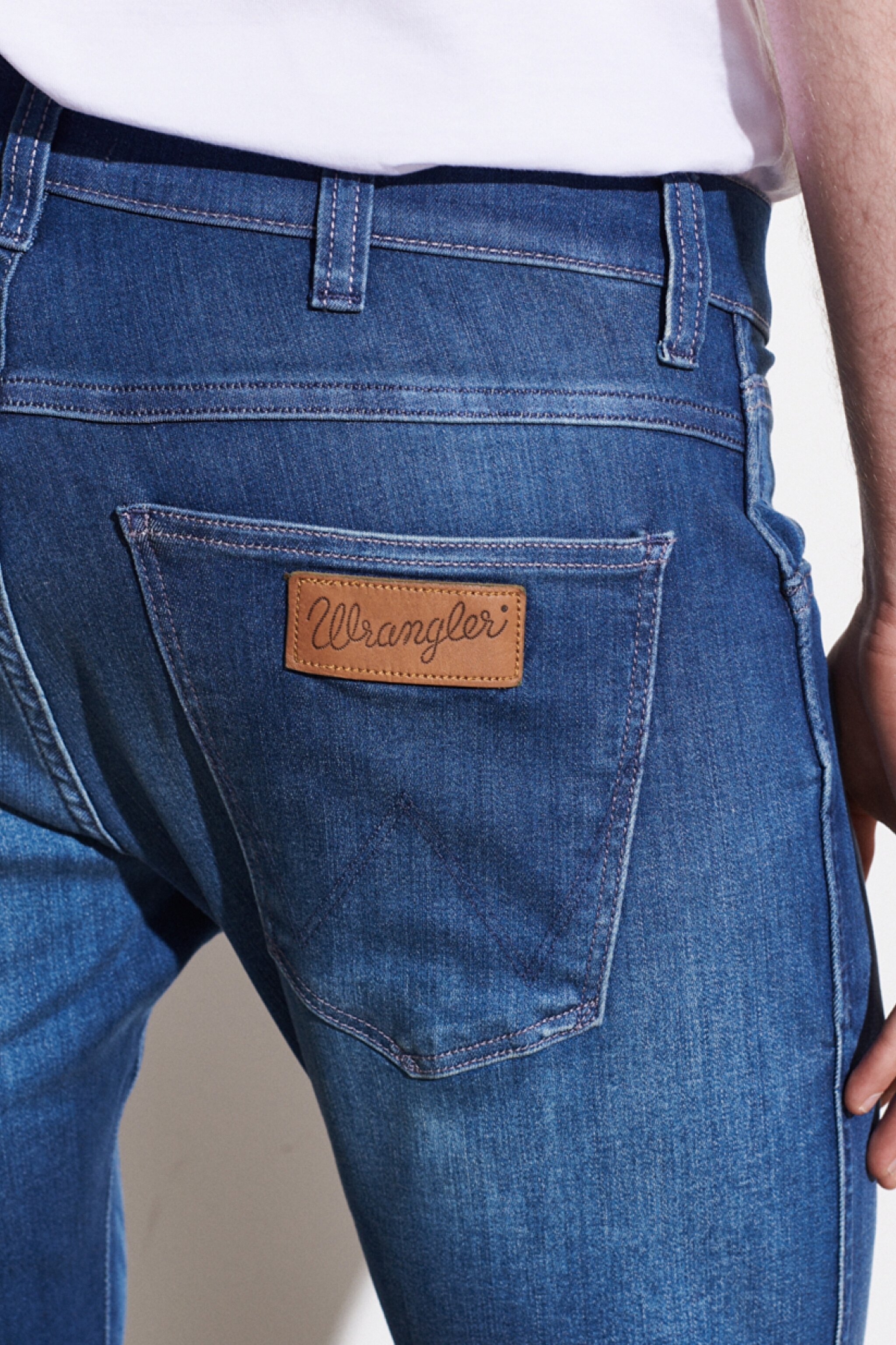 Bryson Skinny Fit Dar Kesim Düşük Bel Jean Kot Pantolon - Mid Blue-W14X015396 (görsel 6)