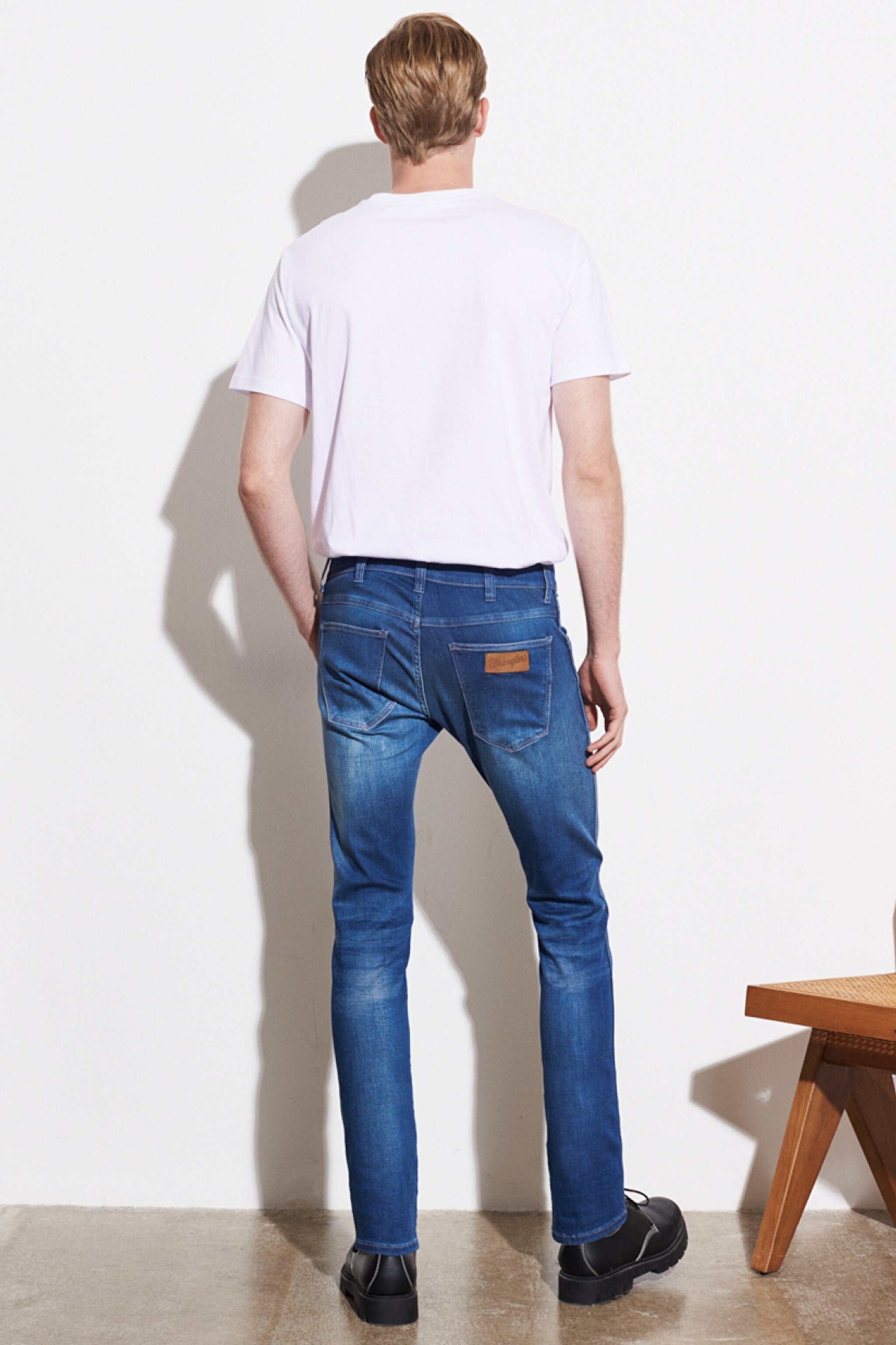 Bryson Skinny Fit Dar Kesim Düşük Bel Jean Kot Pantolon - Mid Blue-W14X015396 (görsel 7)