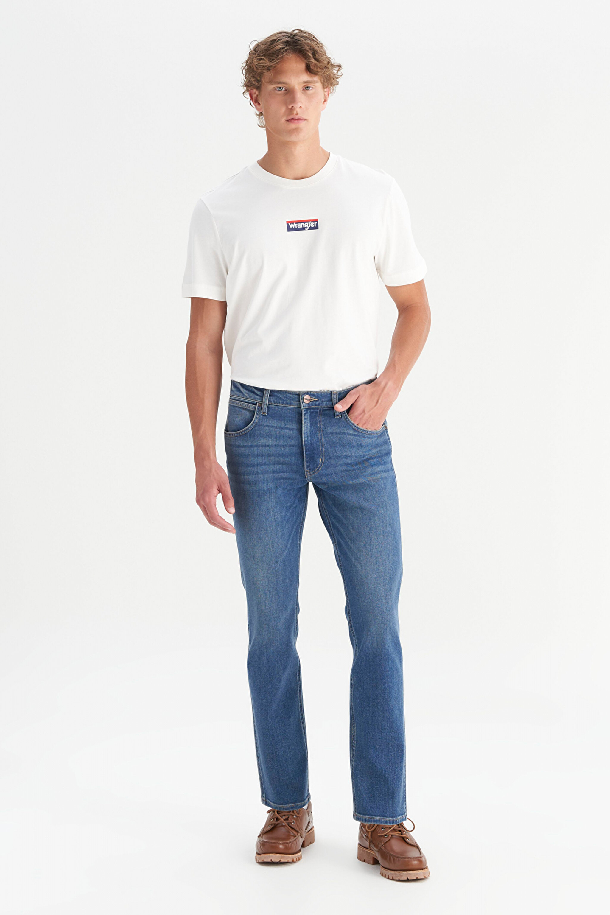 Pamuklu Greensboro Straight Fit Esnek Jean Kot Denim Pantolon