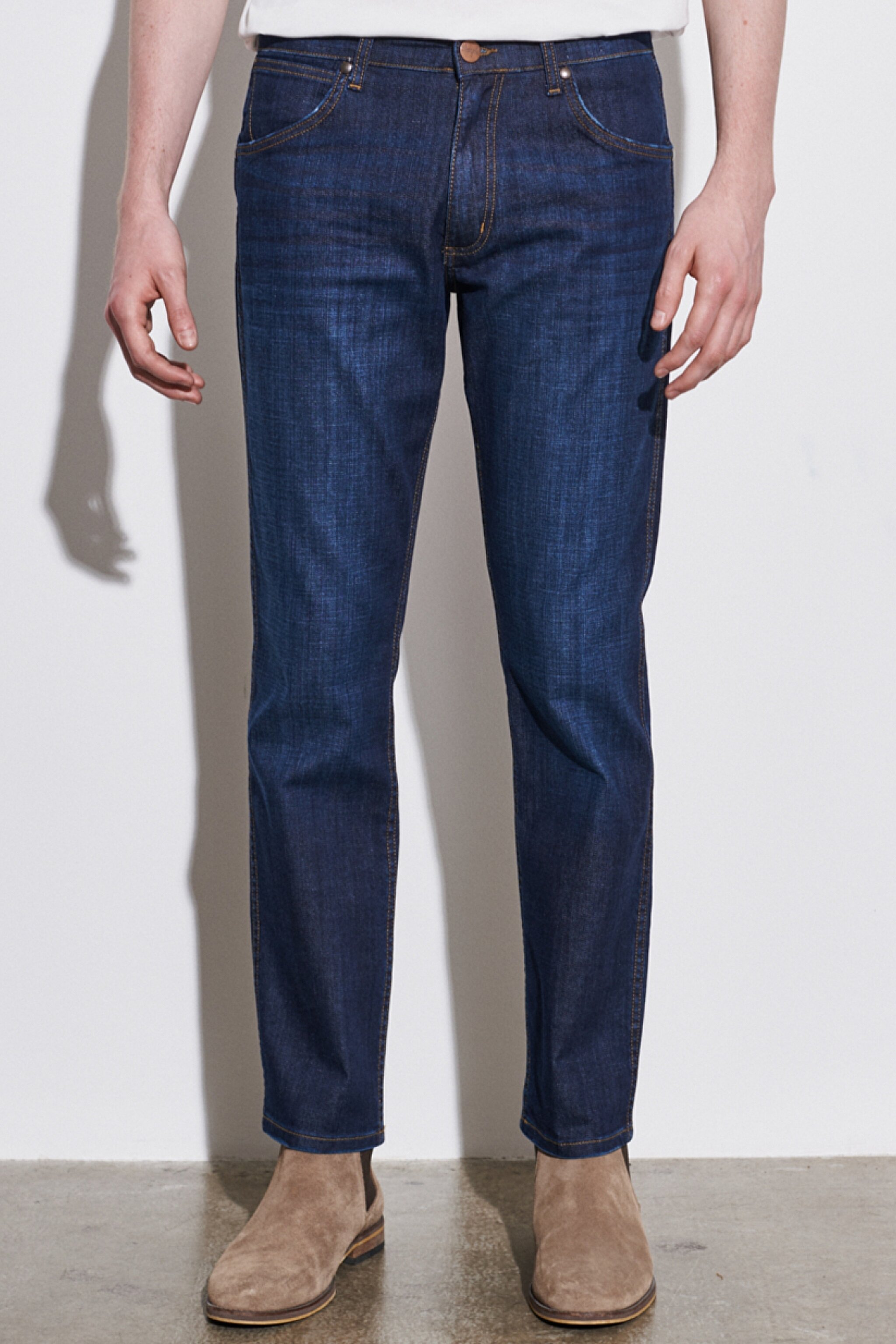 Greensboro Regular Straight Düşük Bel Jean Kot Pantolon - Dark Blue-W15Q005408 (görsel 2)