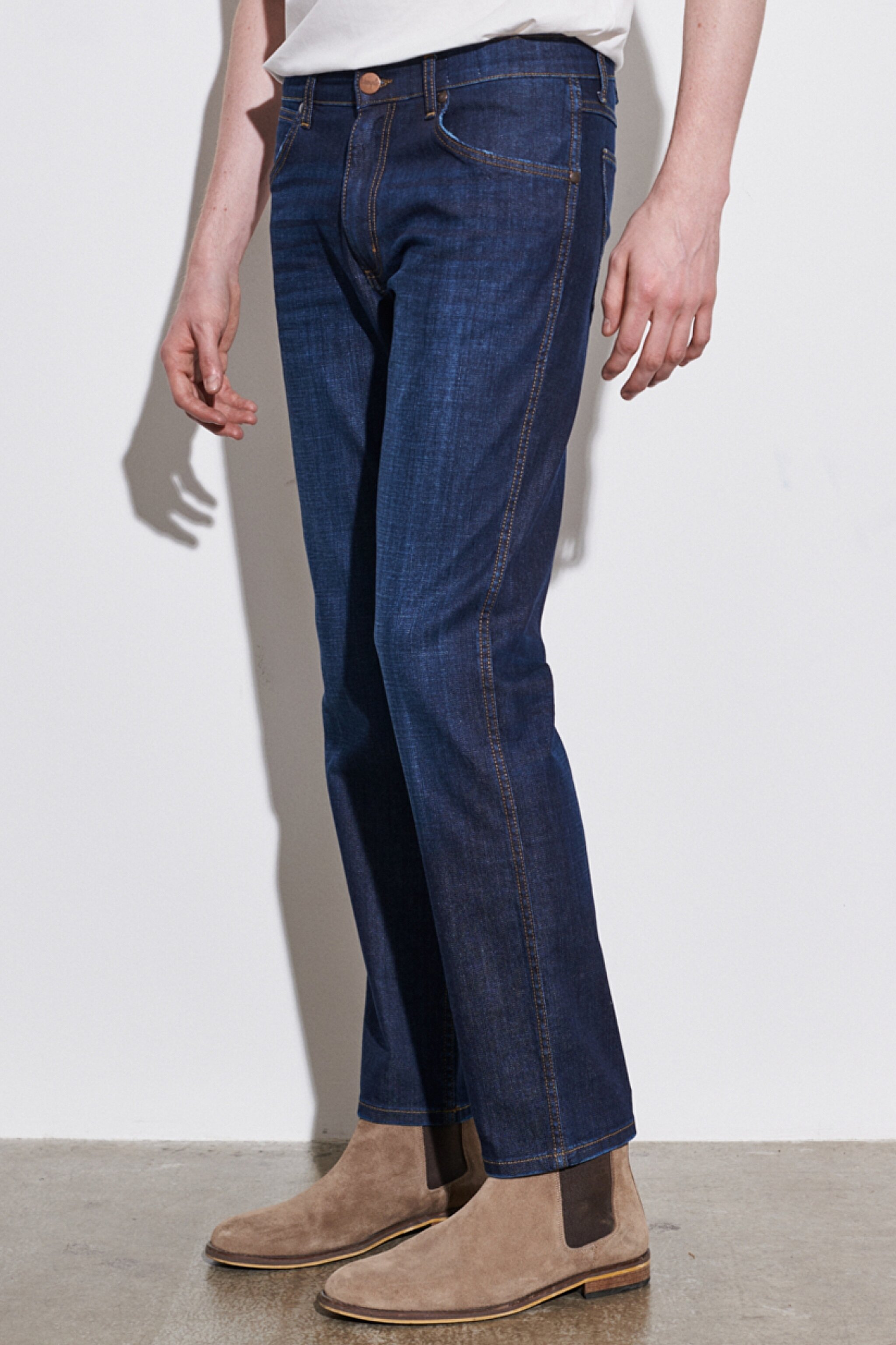 Greensboro Regular Straight Düşük Bel Jean Kot Pantolon - Dark Blue-W15Q005408 (görsel 3)