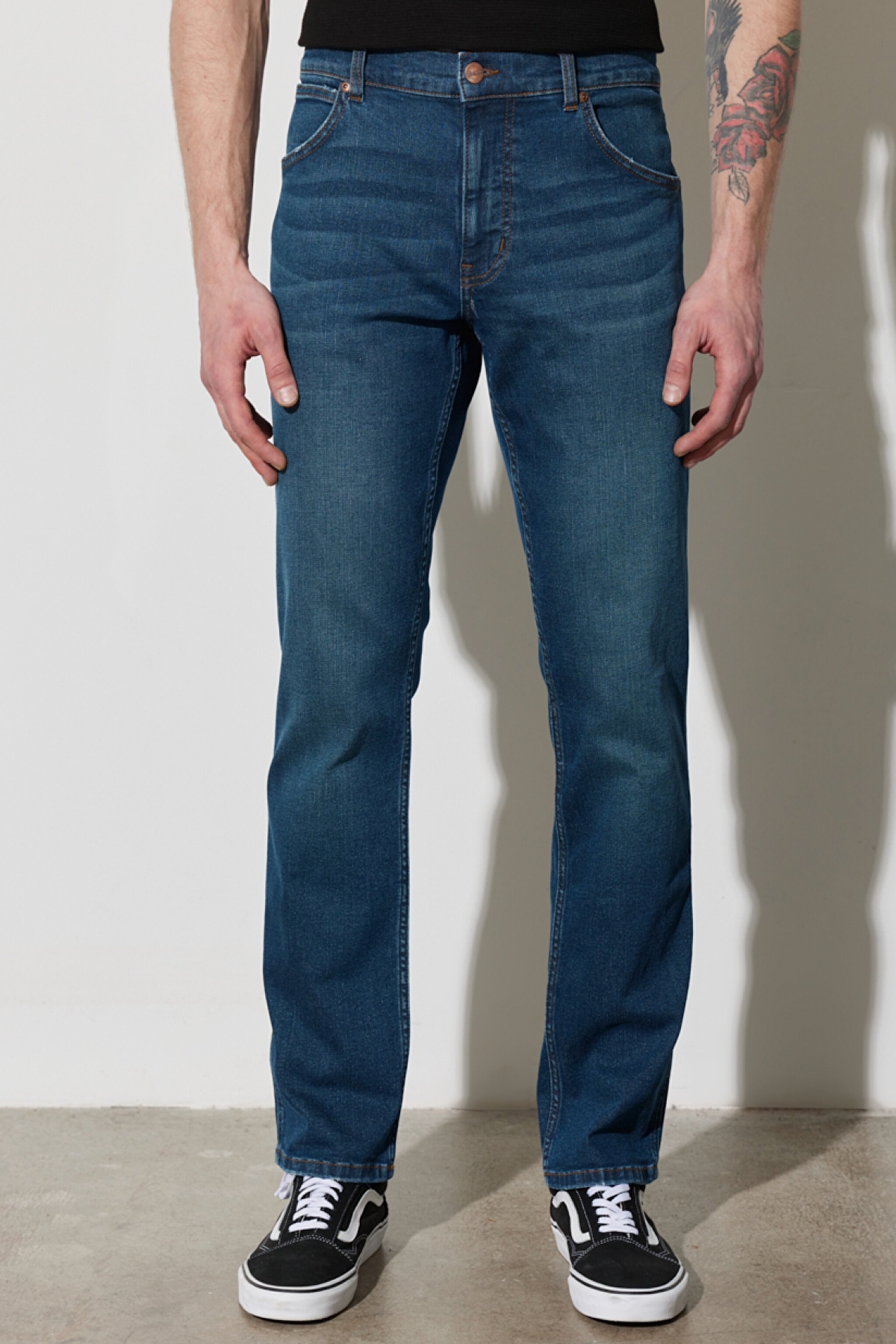 Greensboro Straight Fit Düz Kesim Düşük Bel Mavi Esnek Jean Kot Pantolon