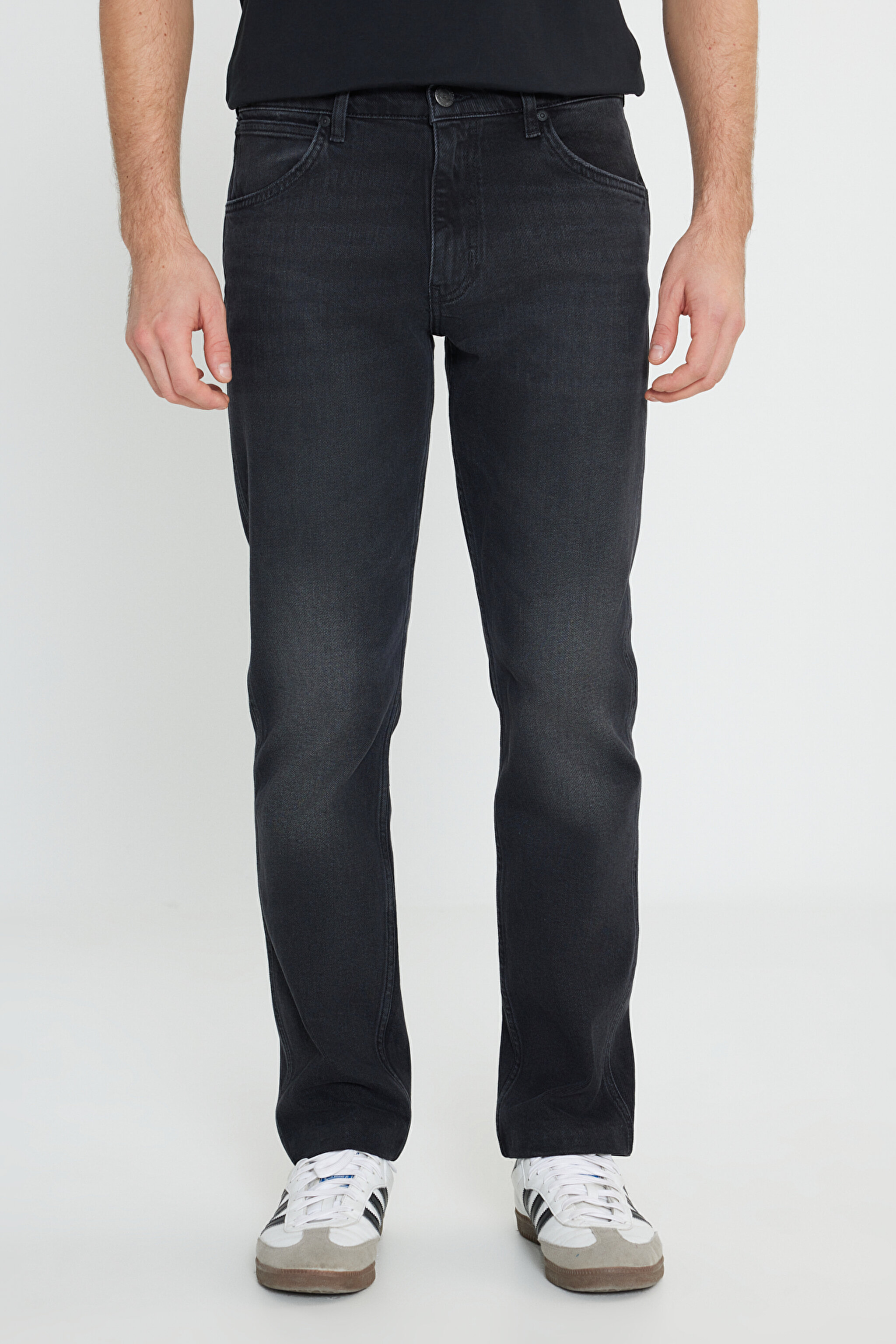 Regular Straight Fit Normal Kesim Düşük Bel Koyu Gri Esnek Greensboro Jean Kot Pantolon - Stone-W15Q01358 (görsel 3)