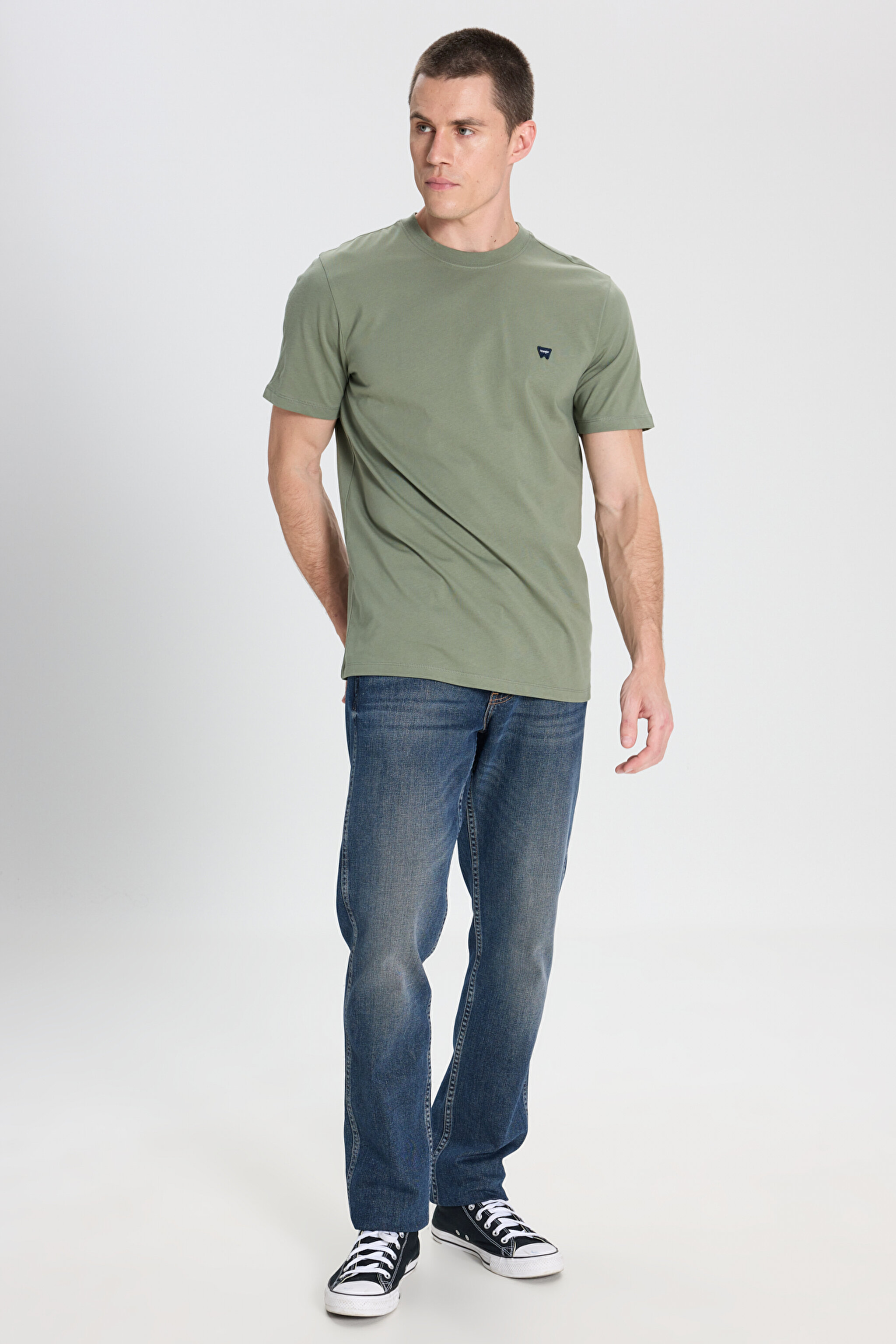 Regular Fit Normal Kesim Düşük Bel Greensboro Mavi Esnek Jean Denim Pantolon - Mid Indigo-W15Q027318 (görsel 2)