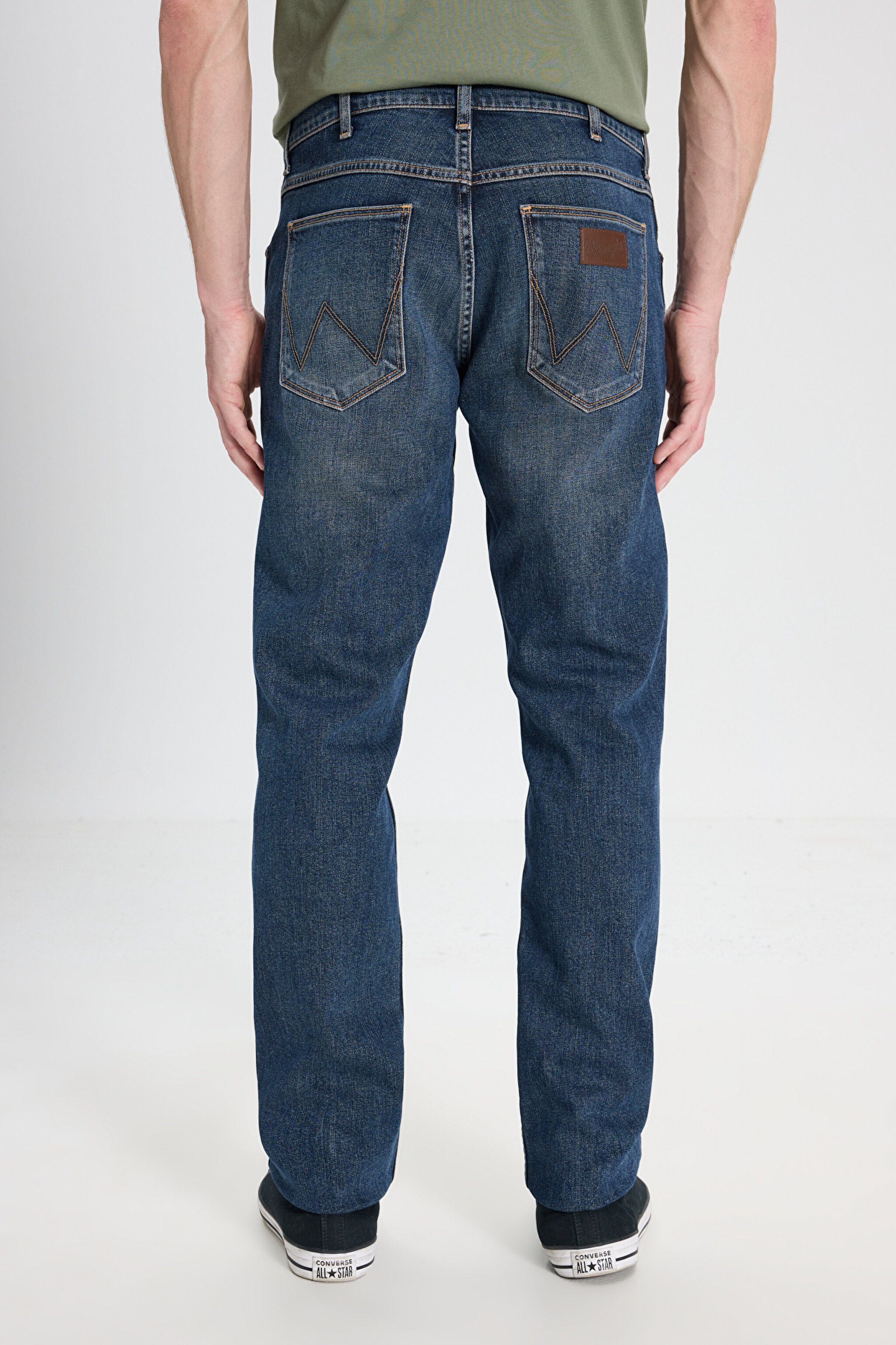 Regular Fit Normal Kesim Düşük Bel Greensboro Mavi Esnek Jean Denim Pantolon - Mid Indigo-W15Q027318 (görsel 5)