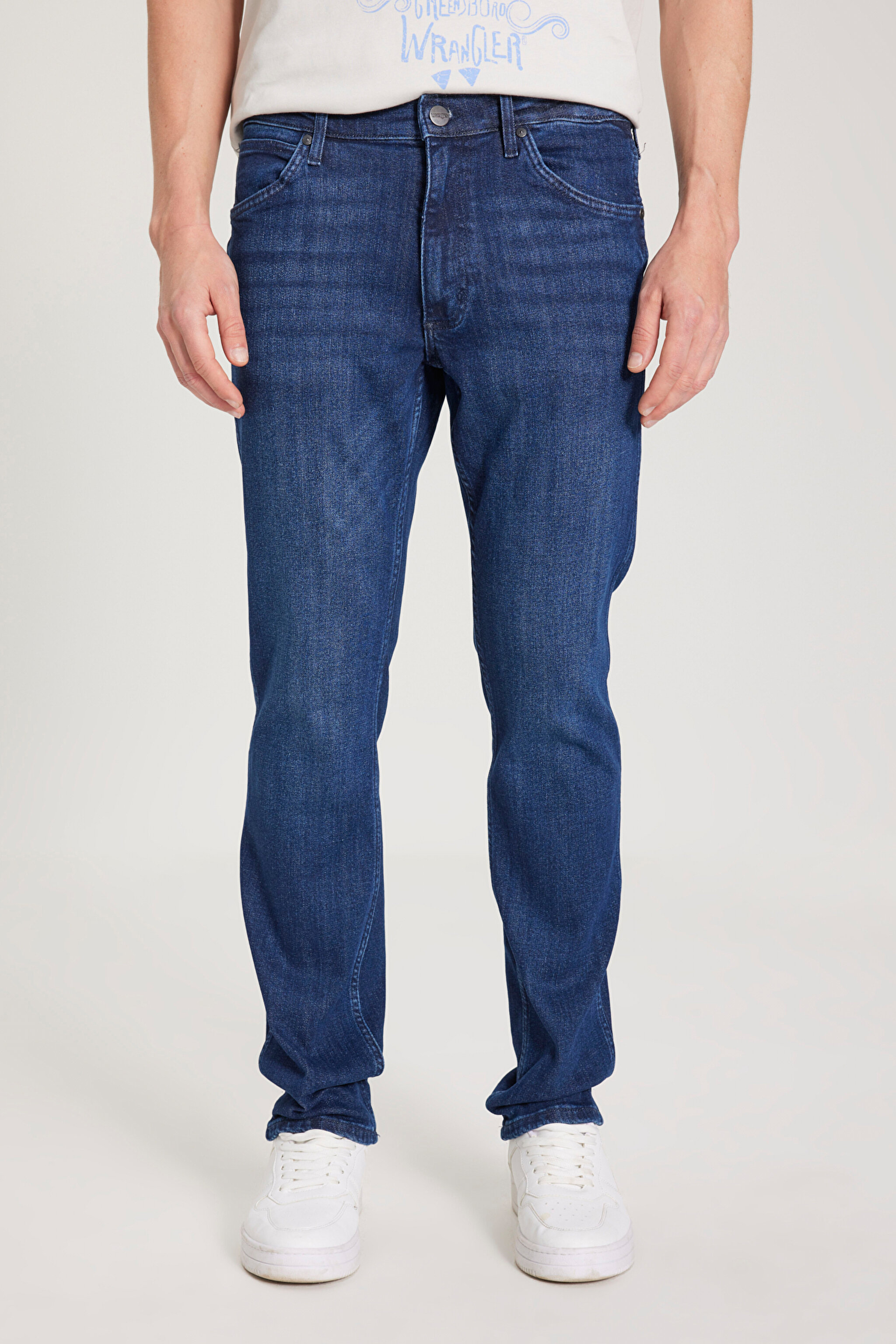 Regular Fit Normal Kesim Düşük Bel Düz Paça Mavi Greensboro Jean Kot Pantolon - Mid Blue-W15Q029XT (görsel 5)