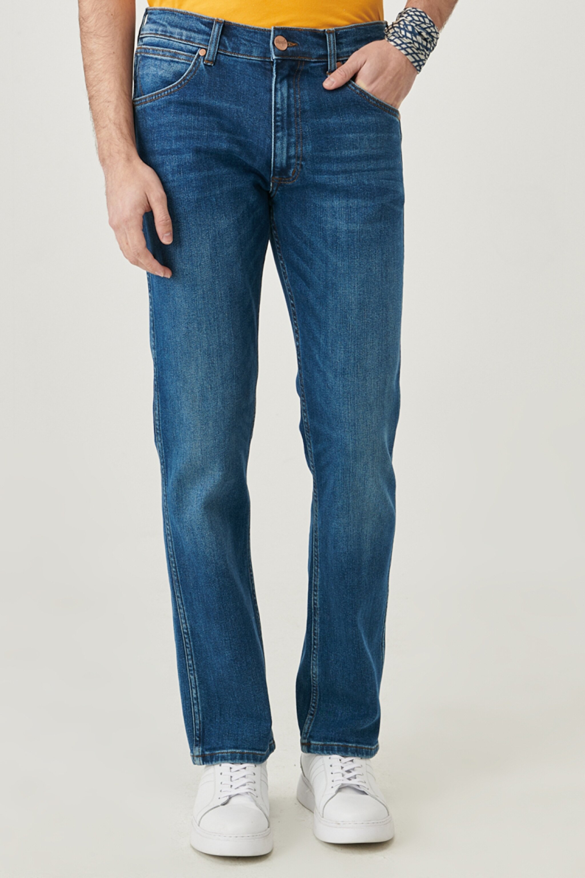 Greensboro Regular Straight Normal Bel Esnek Jean Pantolon - Blue Sweep-W15Q28294
