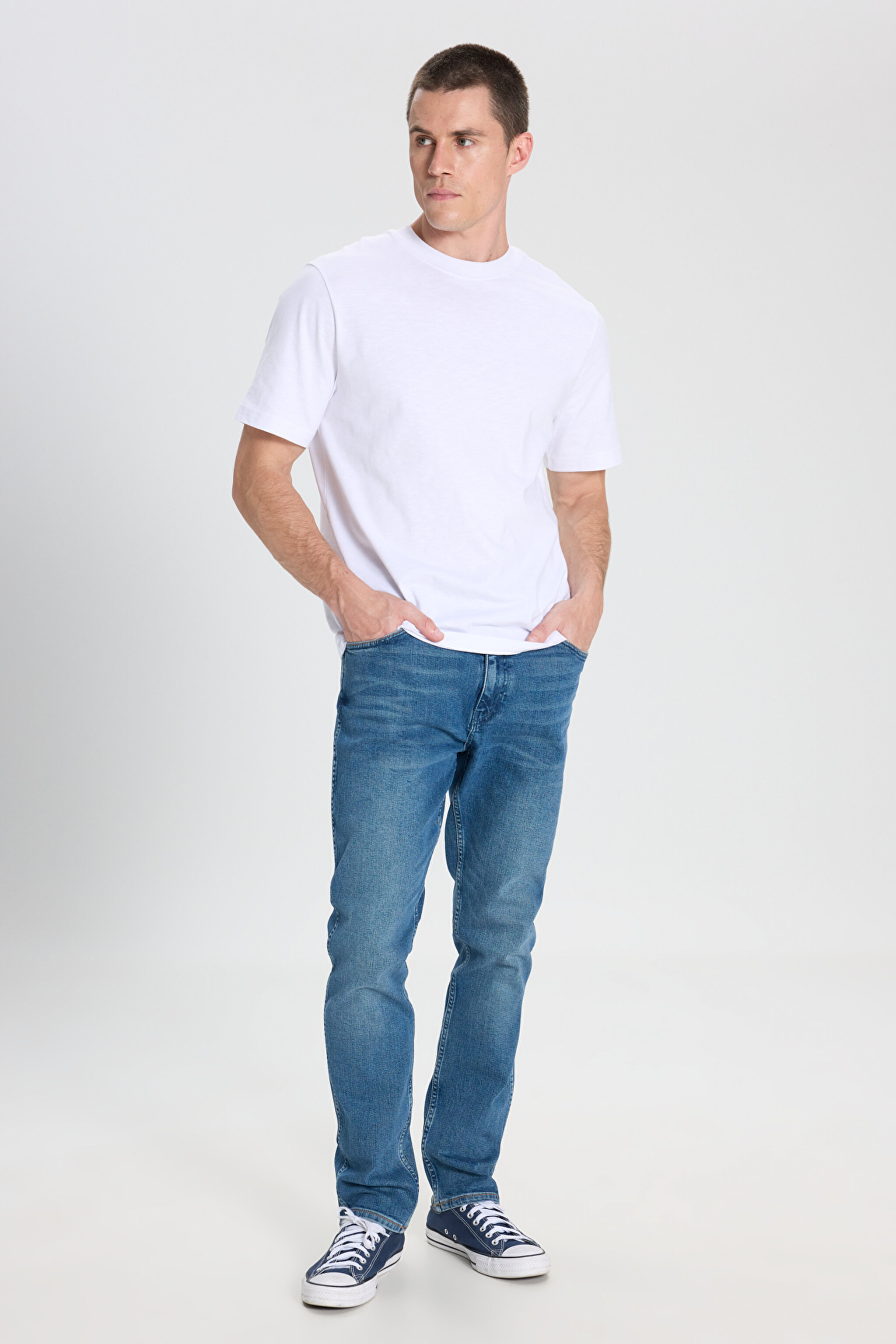 Regular Fit Normal Kesim Düşük Bel Açık Mavi Esnek Greensboro Jean Kot Pantolon