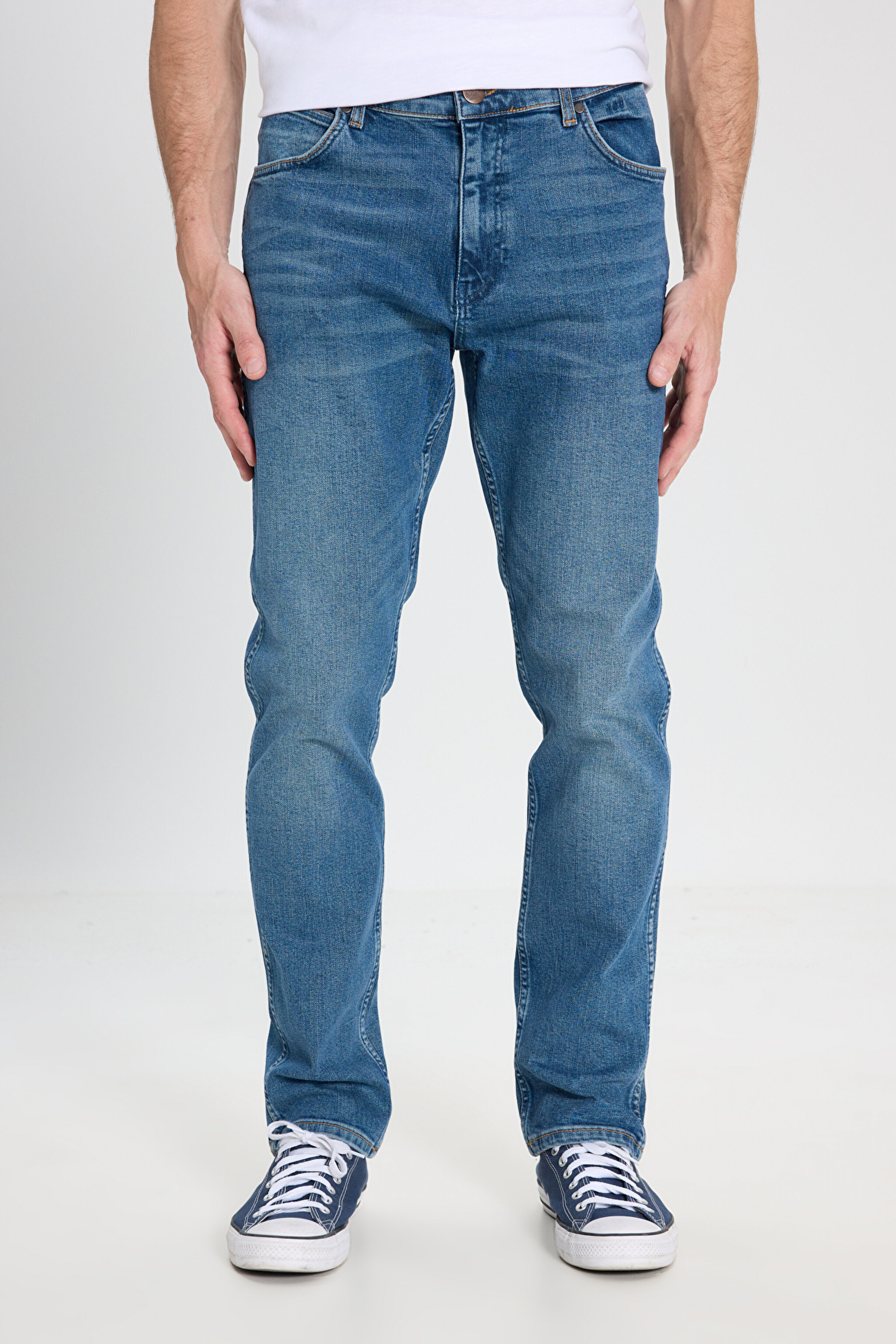 Regular Straight Fit Normal Kesim Düşük Bel Açık Mavi Esnek Greensboro Jean Kot Pantolon - Sheaker-W15Q84351 (görsel 3)