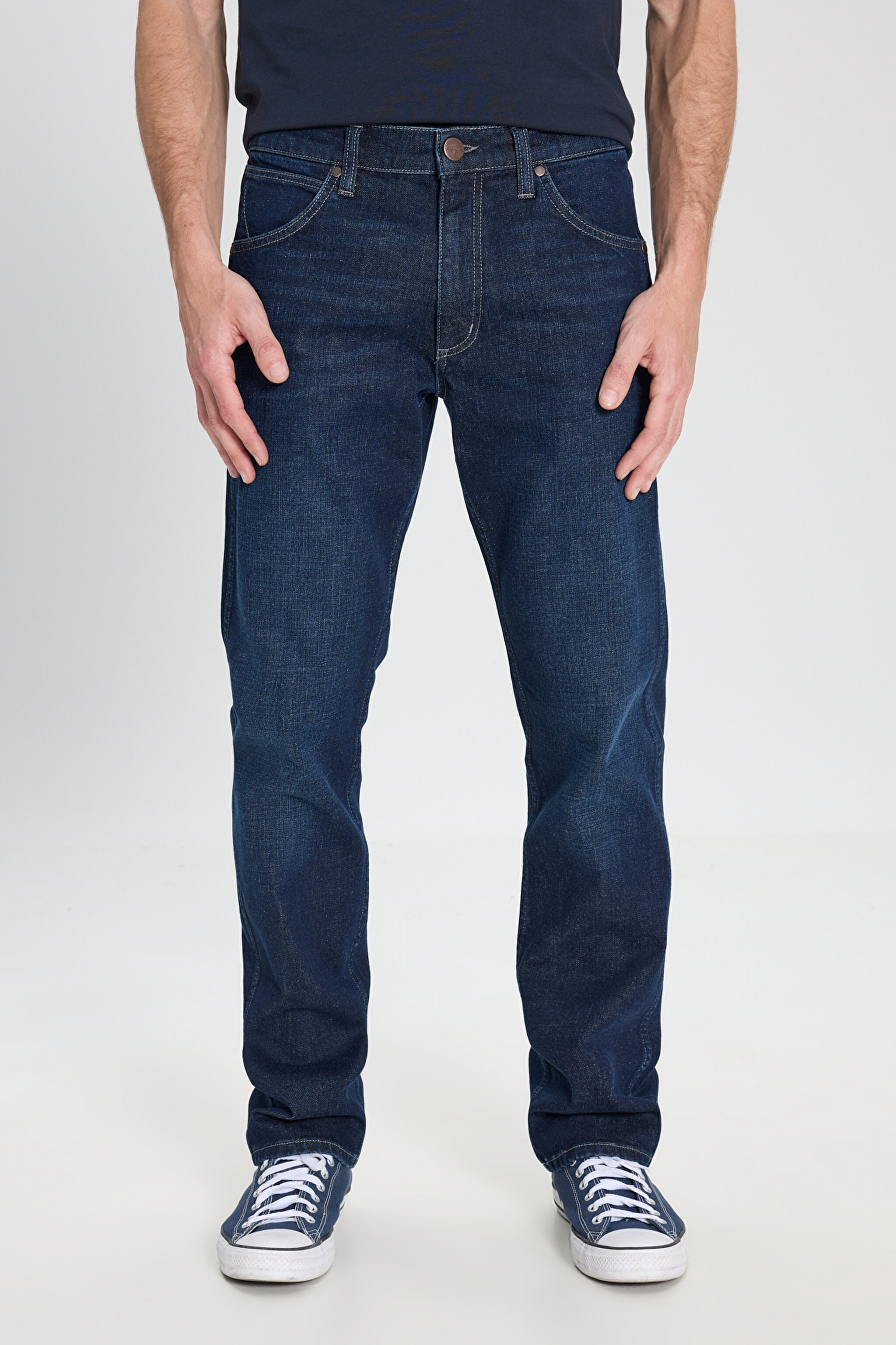 Greensboro Straight Fit Düz Kesim Düşük Bel Koyu Mavi Esnek Jean Kot Pantolon - Wonderwall-W15QHN856 (görsel 3)