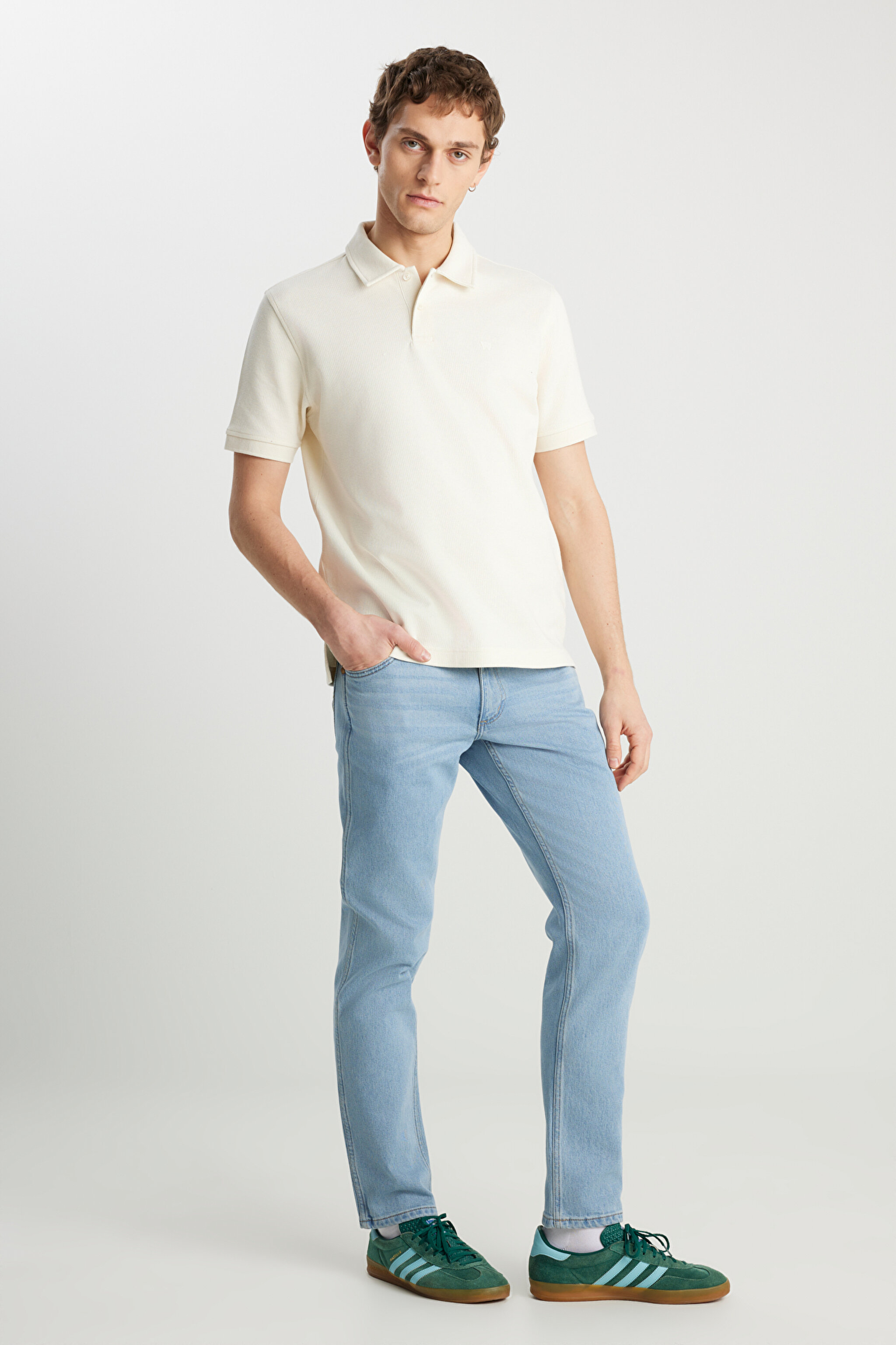 Greensboro Regular Straight Normal Bel Esnek Jean Pantolon