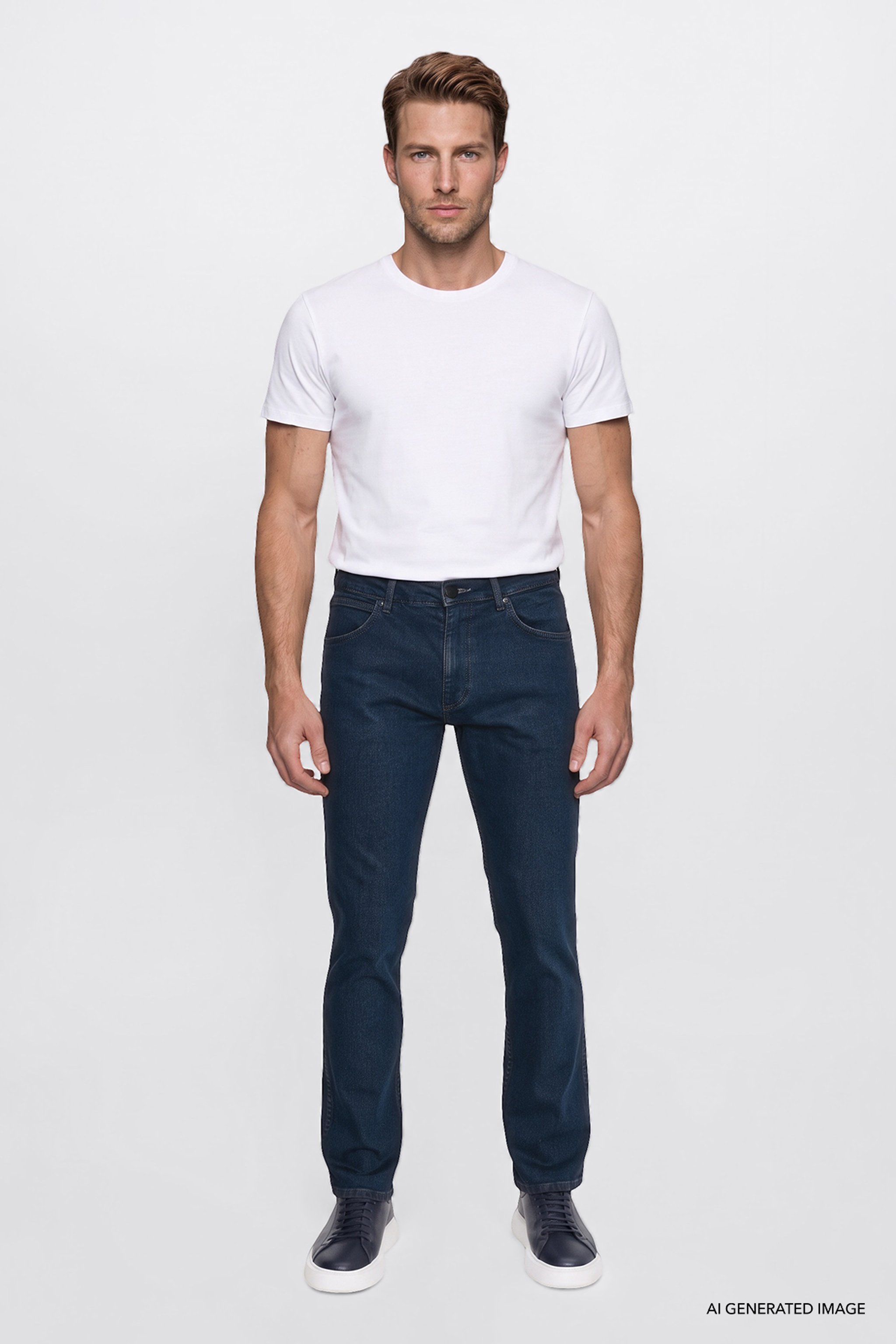 Greensboro Regular Straight Fit Düşük Bel Denim Esnek Jean Kot Pantolon - Blue-W15QLT35X (görsel 2)