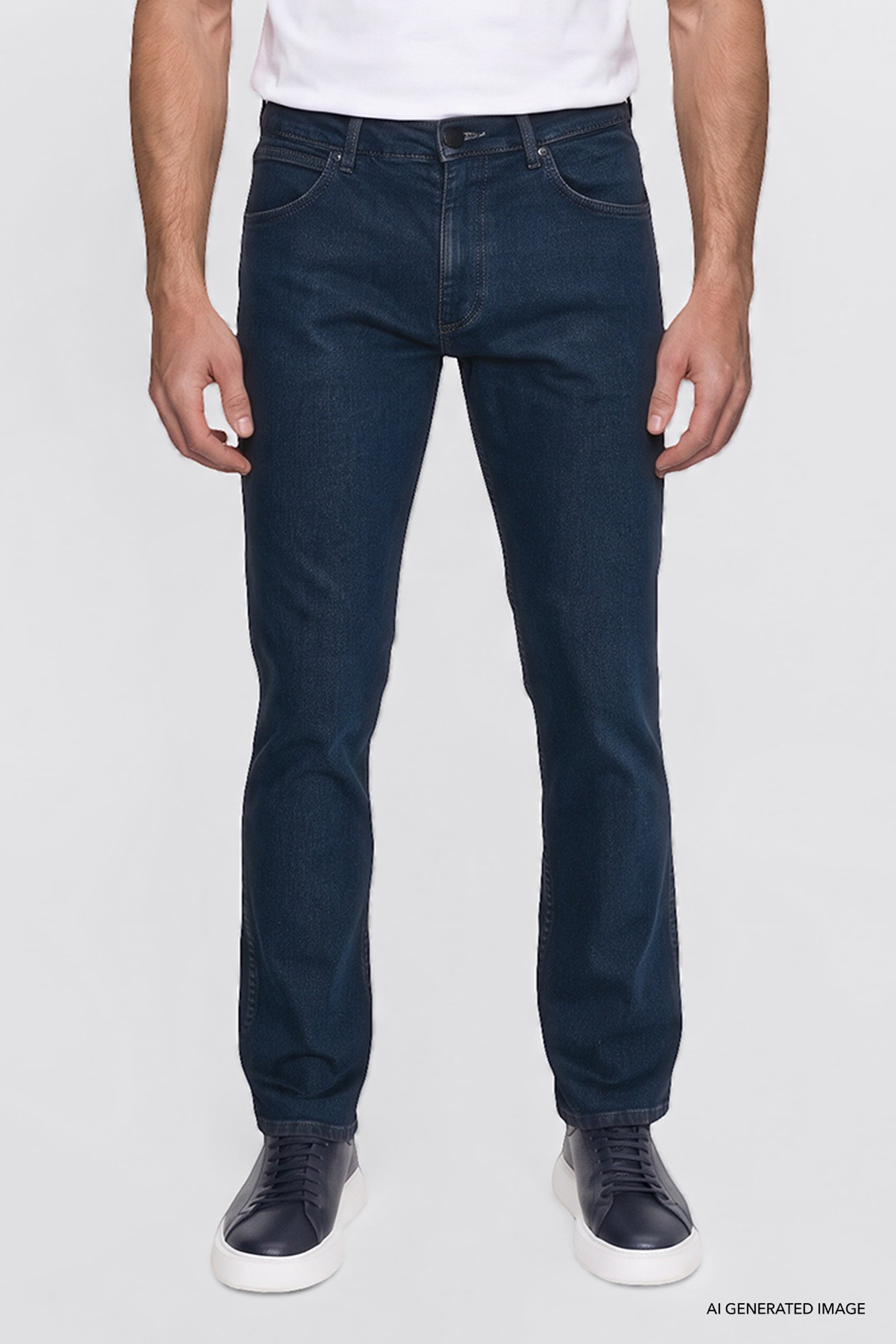 Greensboro Regular Straight Fit Düşük Bel Denim Esnek Jean Kot Pantolon - Blue-W15QLT35X (görsel 3)