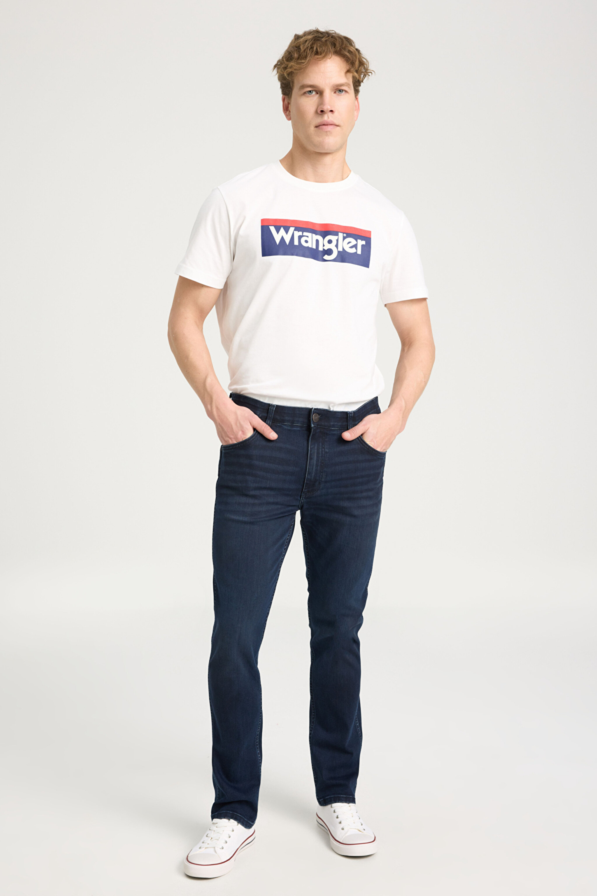 Regular Fit Normal Kesim Düşük Bel Düz Paça Lacivert Greensboro Jean Kot Pantolon - Crown Blue-W15QMN398