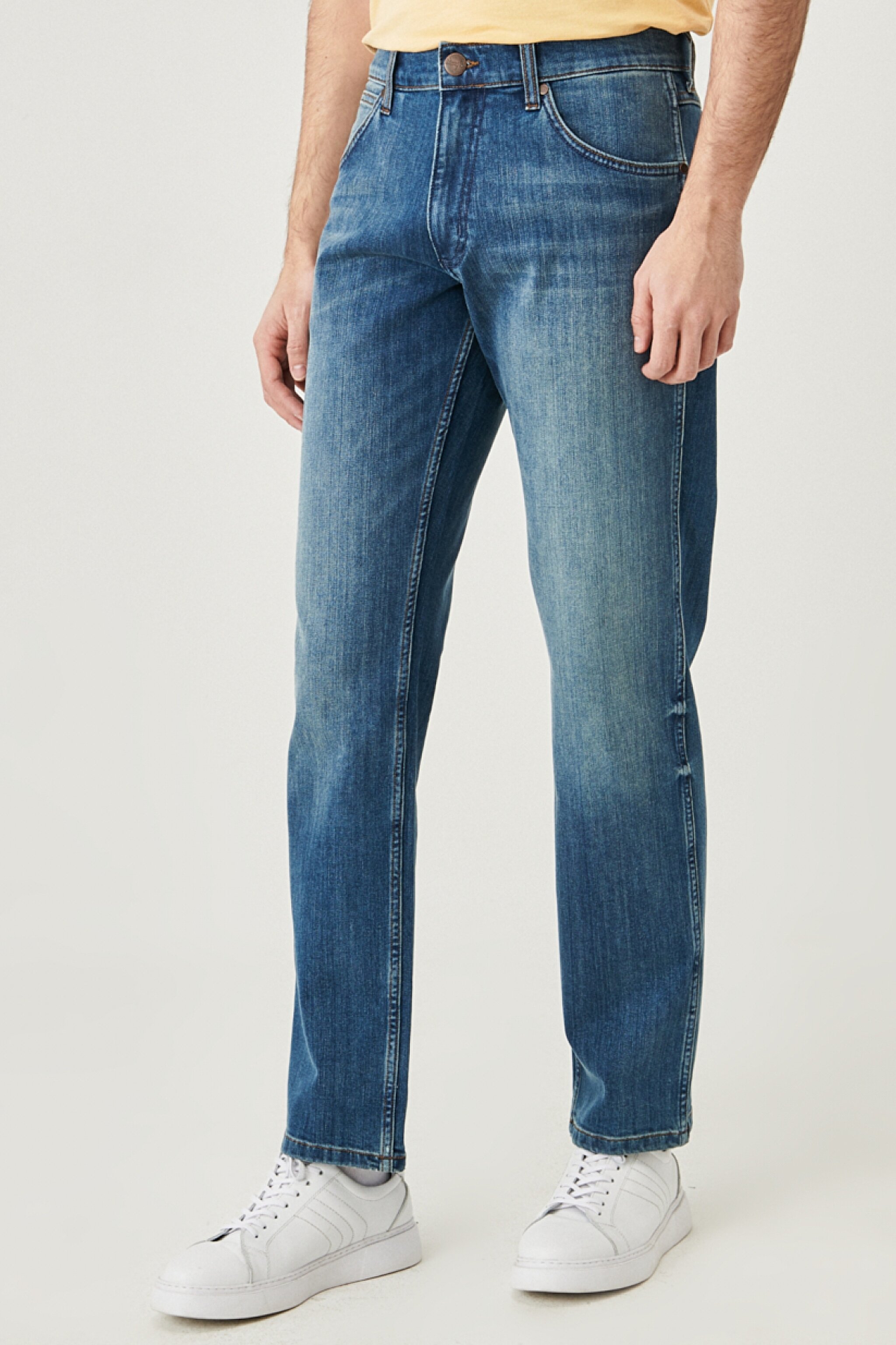 Greensboro Regular Straight Fit Düşük Bel Denim Esnek Jean Kot Pantolon - Green Twist-W15QXP409